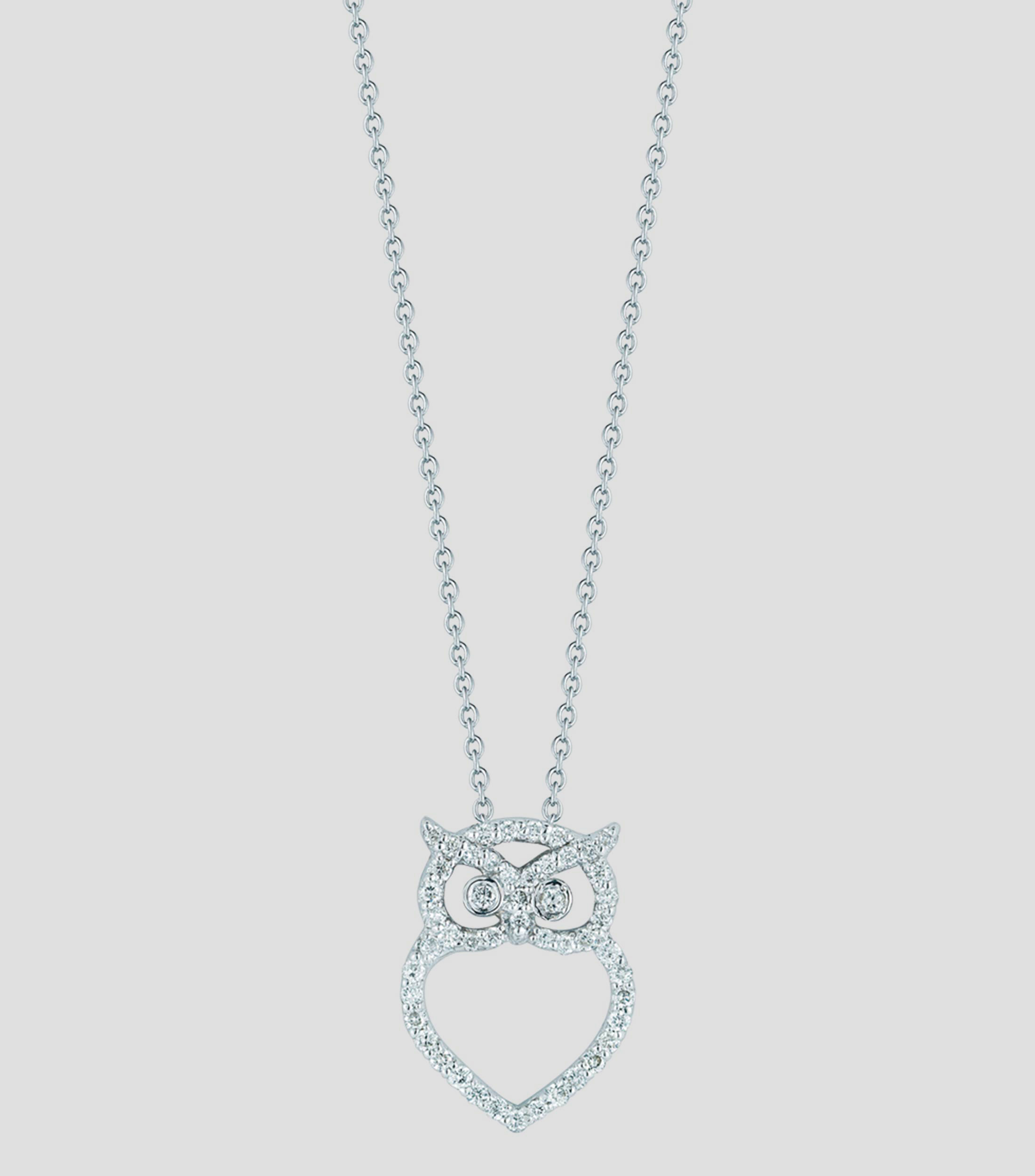 Collar Tiny Treasures en oro blanco de 18 kilates con diamantes Mujer