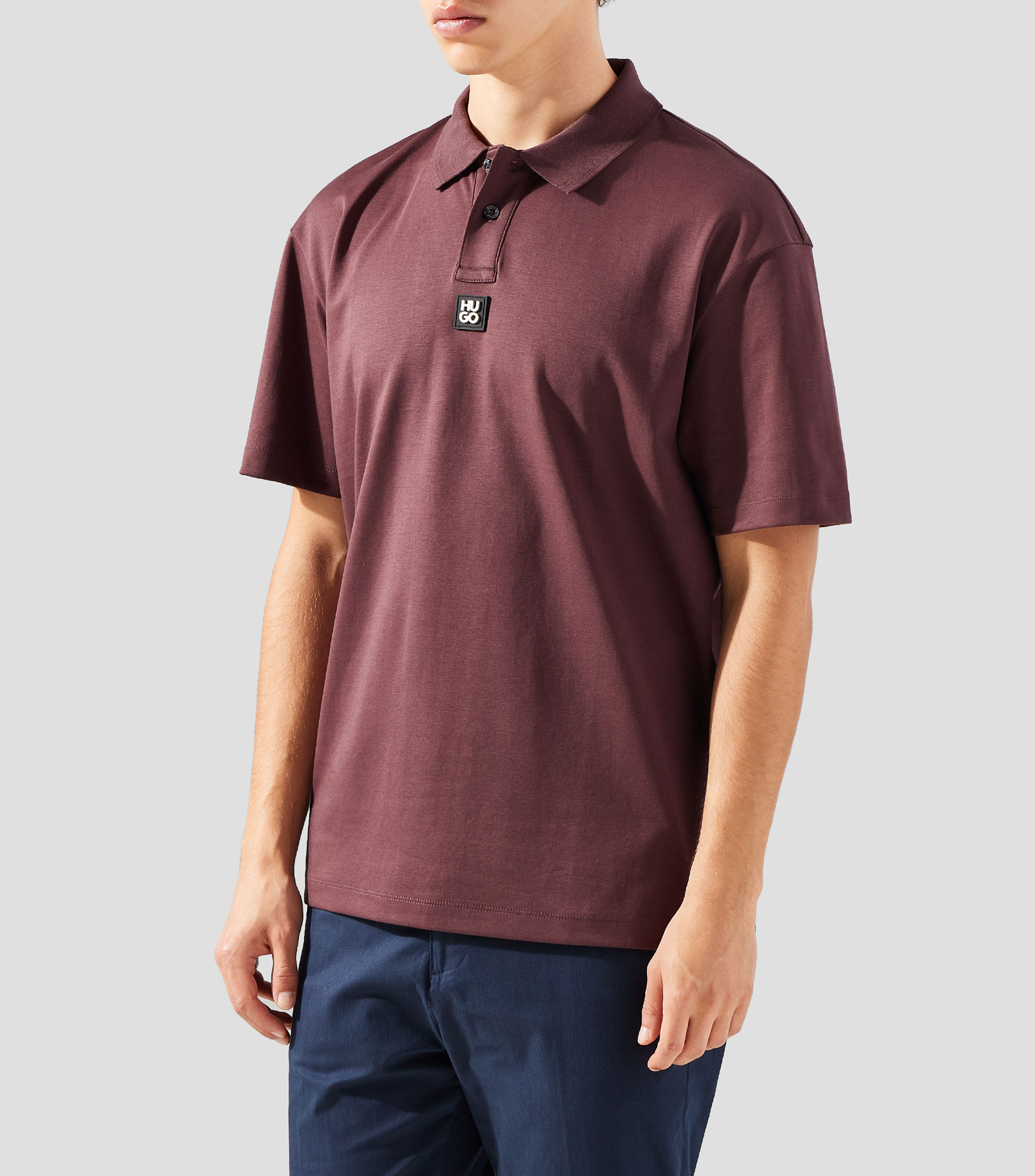 Playera polo manga corta lisa Hombre