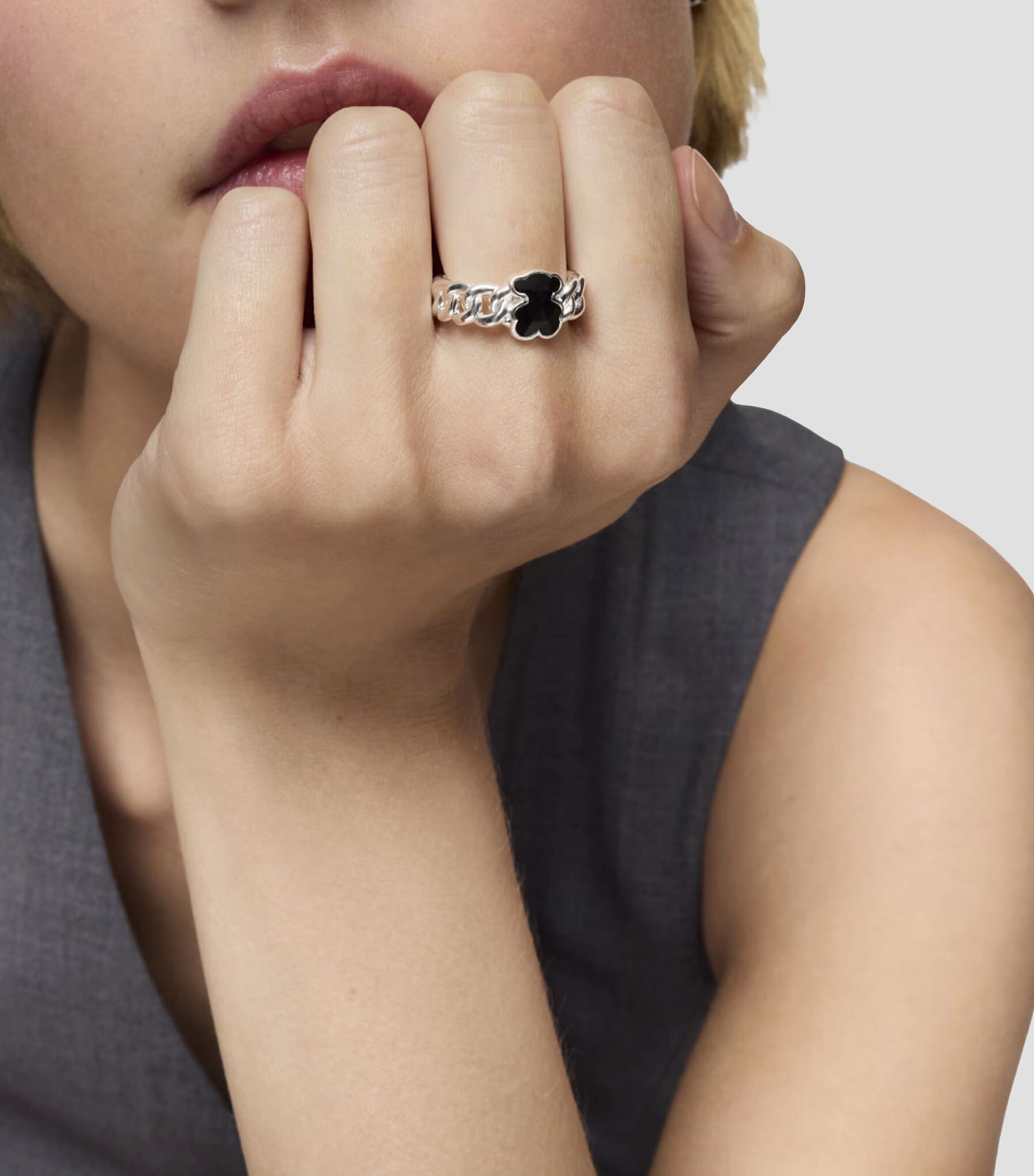 Anillo entrelazado Icon en plata Mujer
