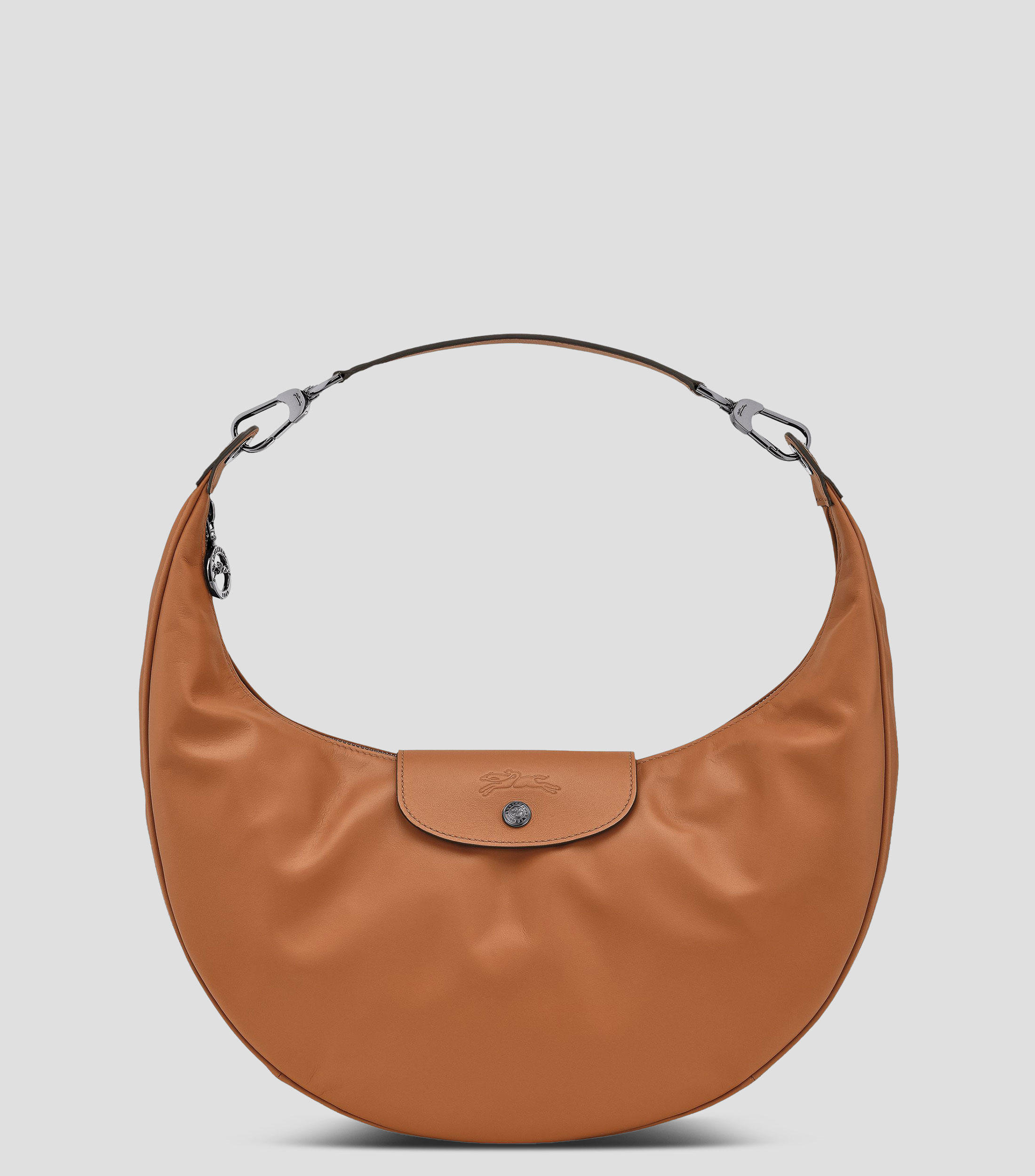 Bolsa Shoulder en cuero de vaqueta lisa Mujer
