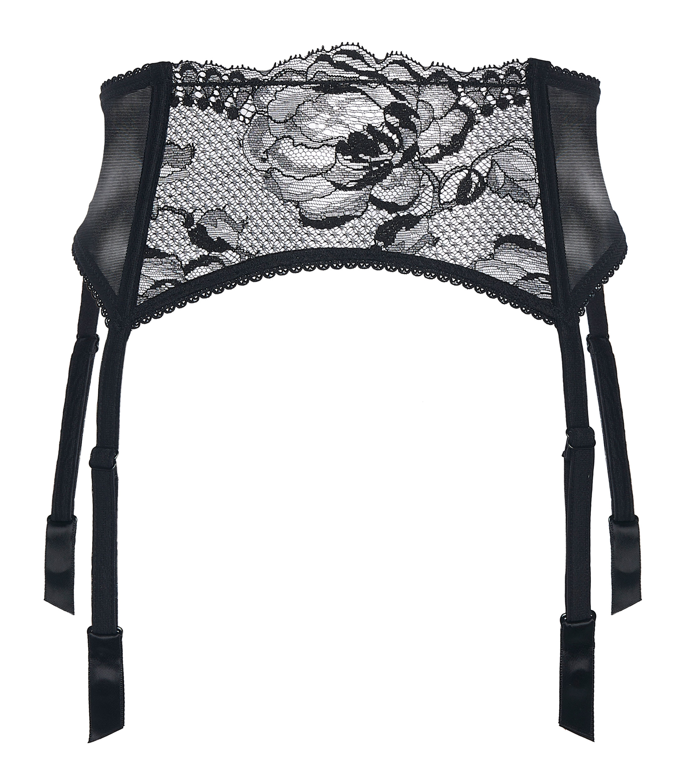 Liguero de encaje con flor Mujer La Perla