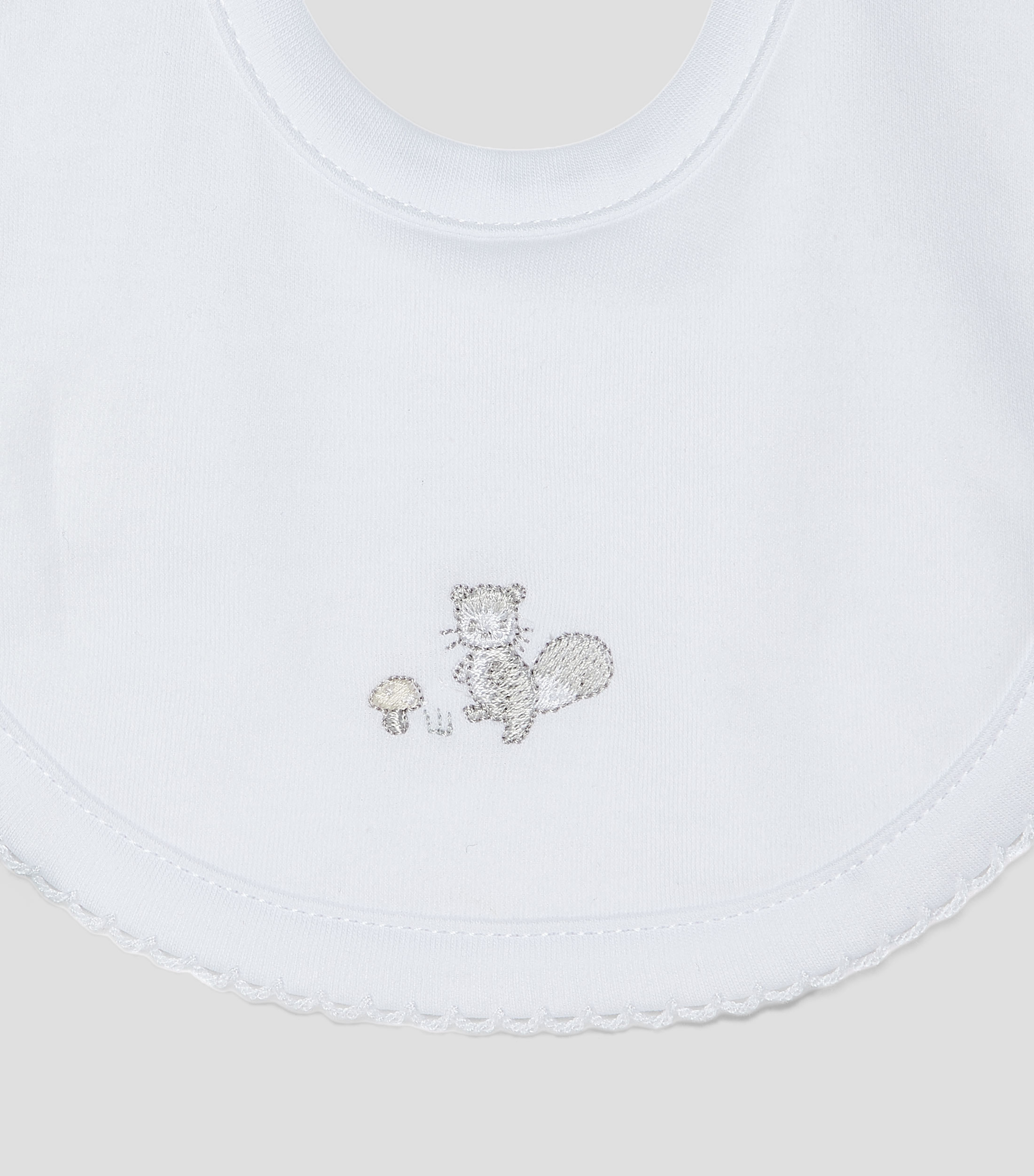 Babero en algodón blanco Bebé