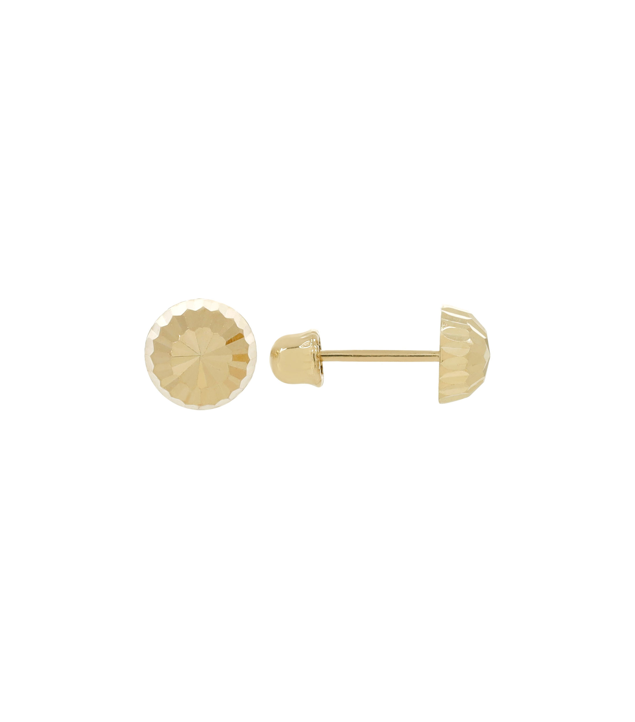 Aretes en oro 14 kilates media dormilona bebé