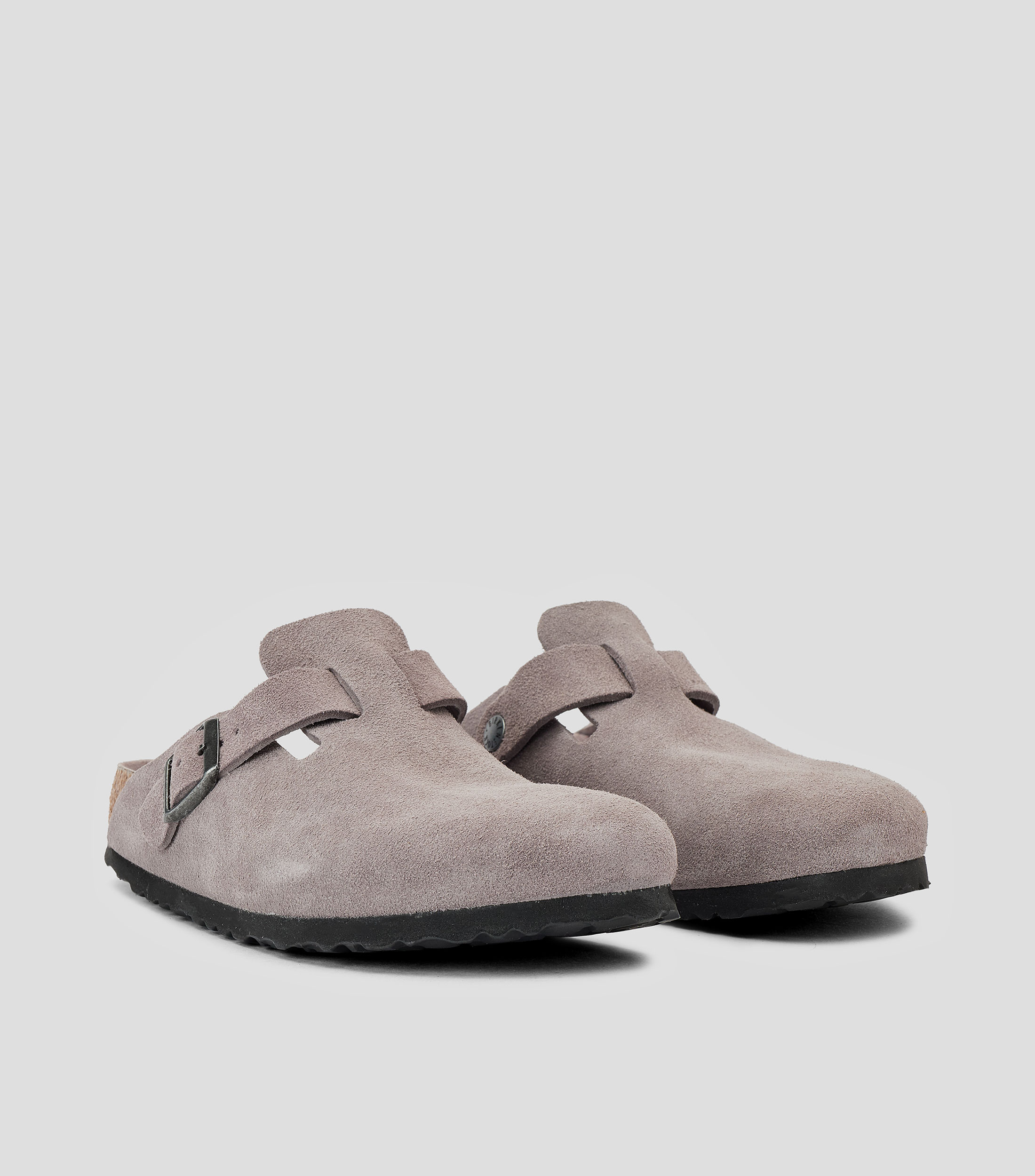 Zuecos casuales slip on Boston 1 en piel vacuna Mujer