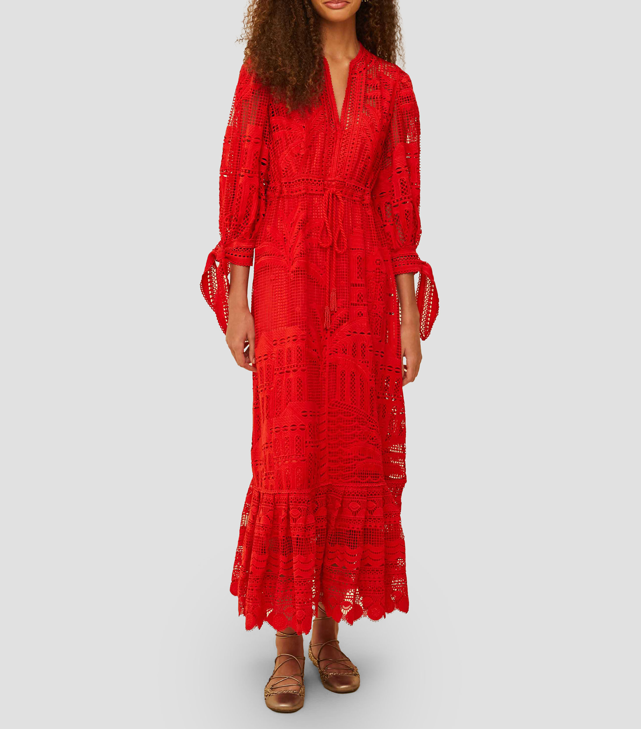 Vestido largo manga 34 Mujer