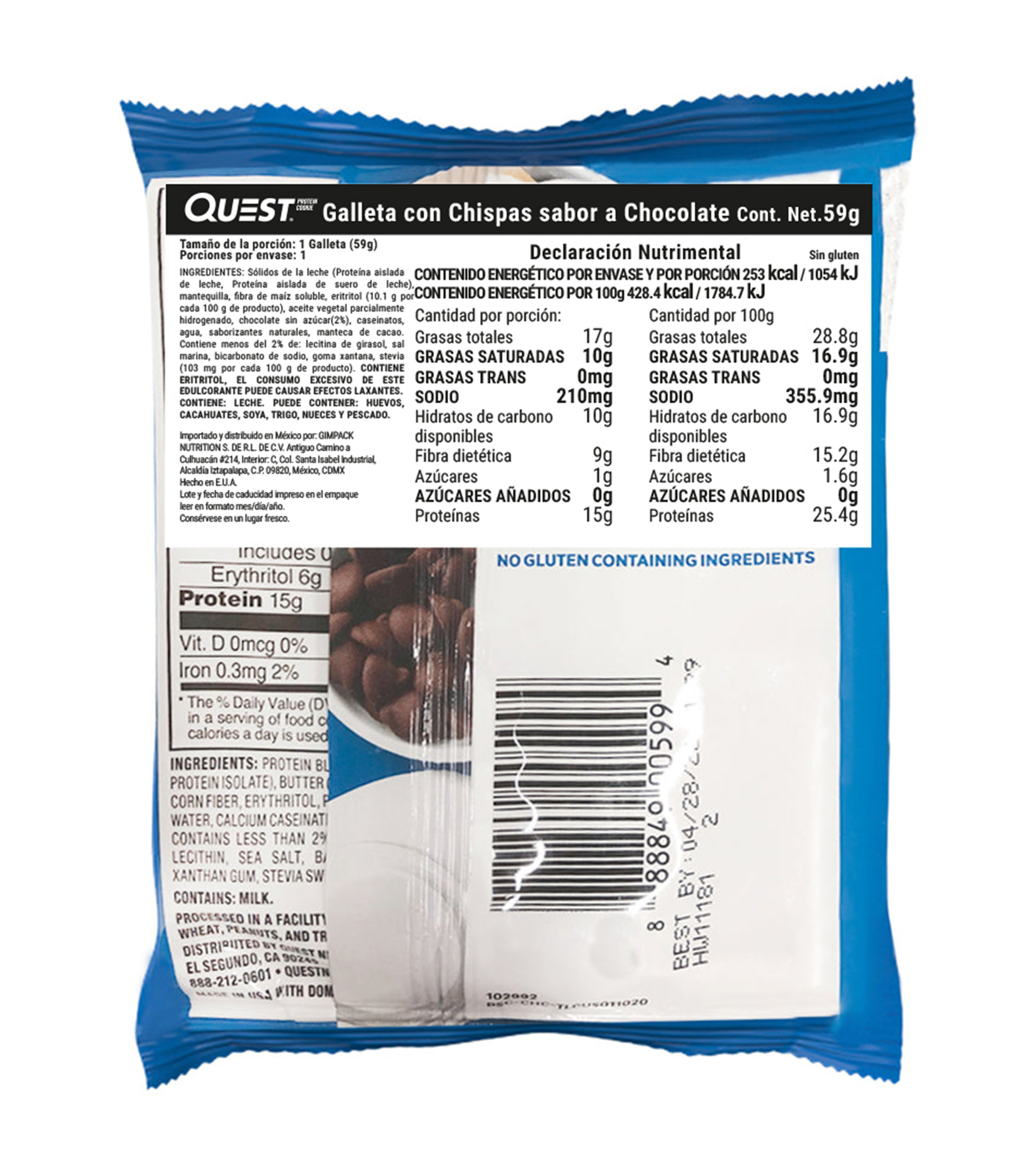 Galleta Chocochips, 59 gr