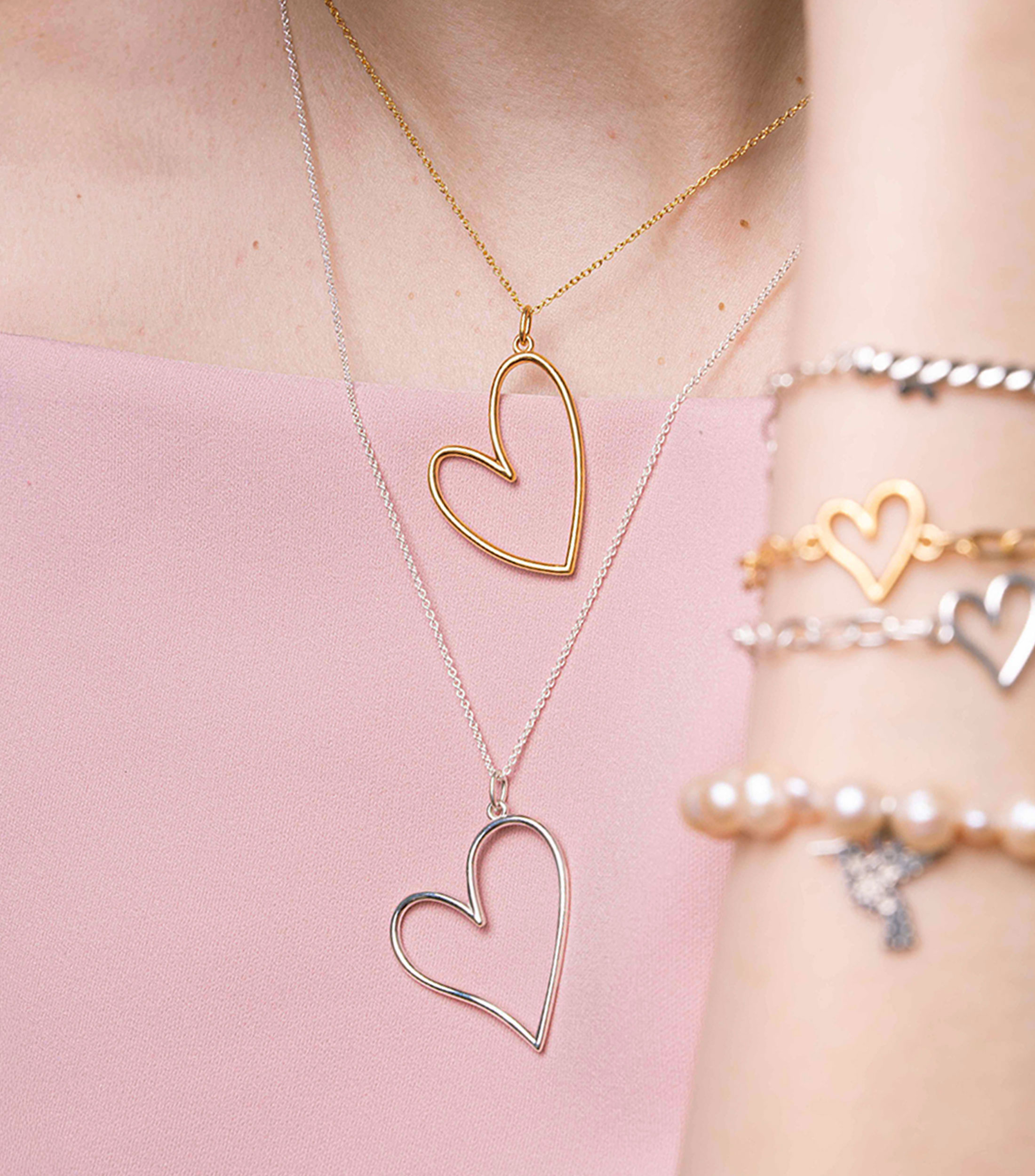 Dije con cadena en plata .925 Latidos Mujer