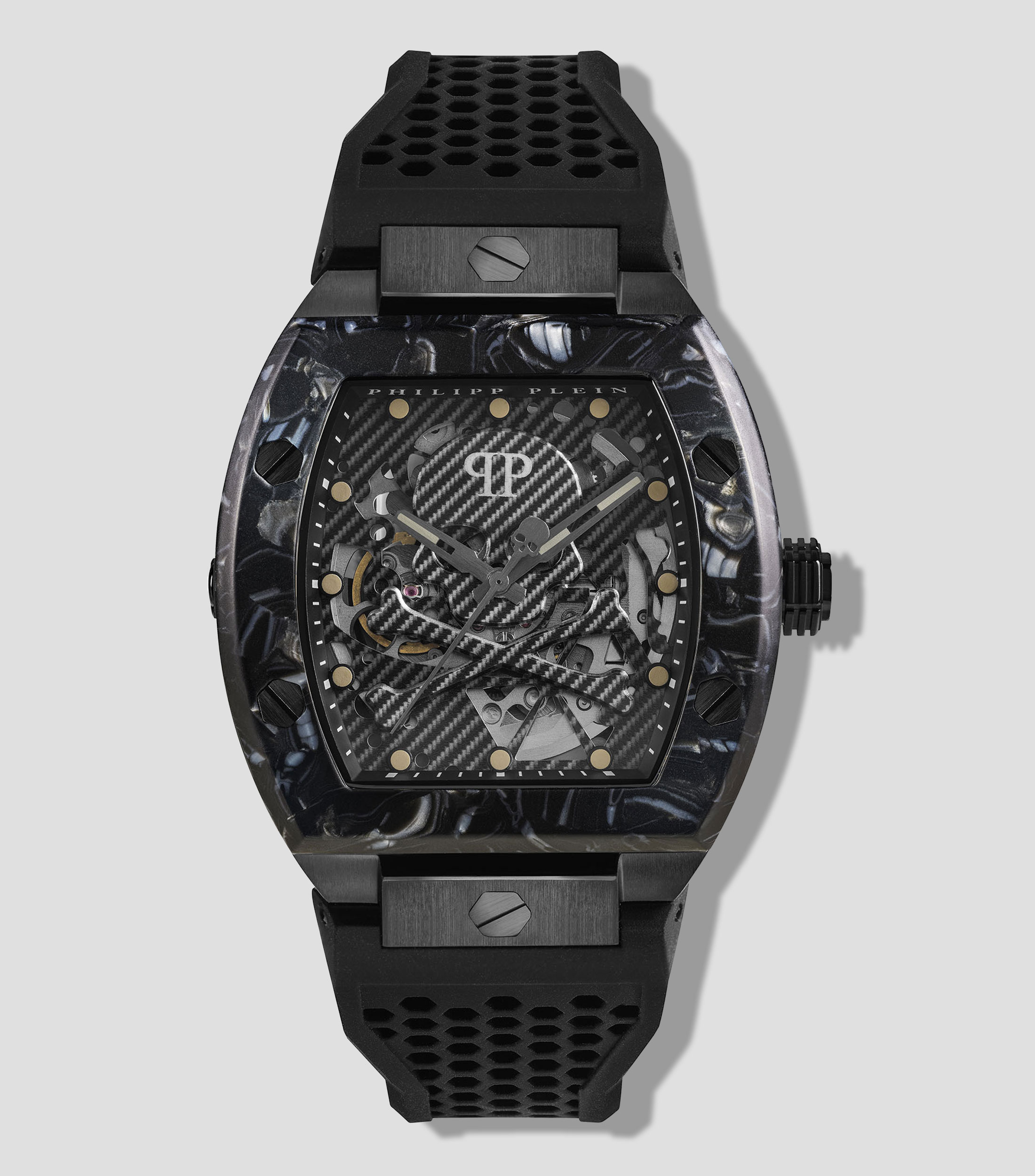 Reloj para Hombre The Skeleton de vestir cráneo negro
