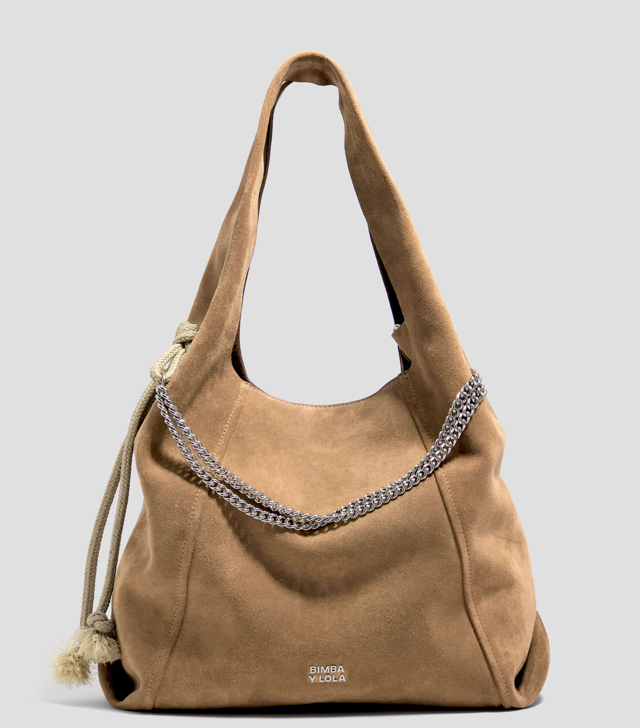 Bolsa shoulder grande serraje natural Mujer