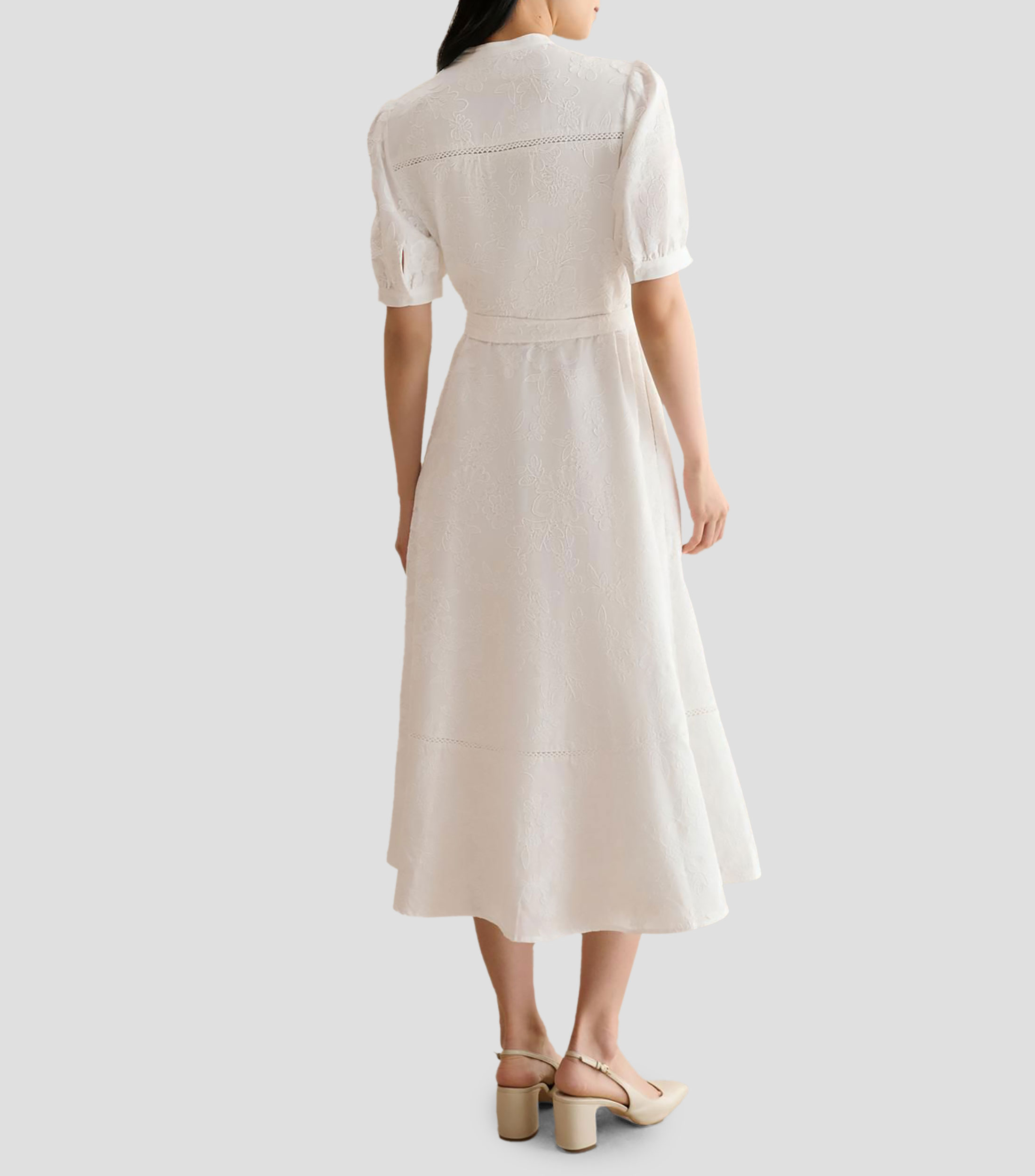 Vestido midi liso Mujer