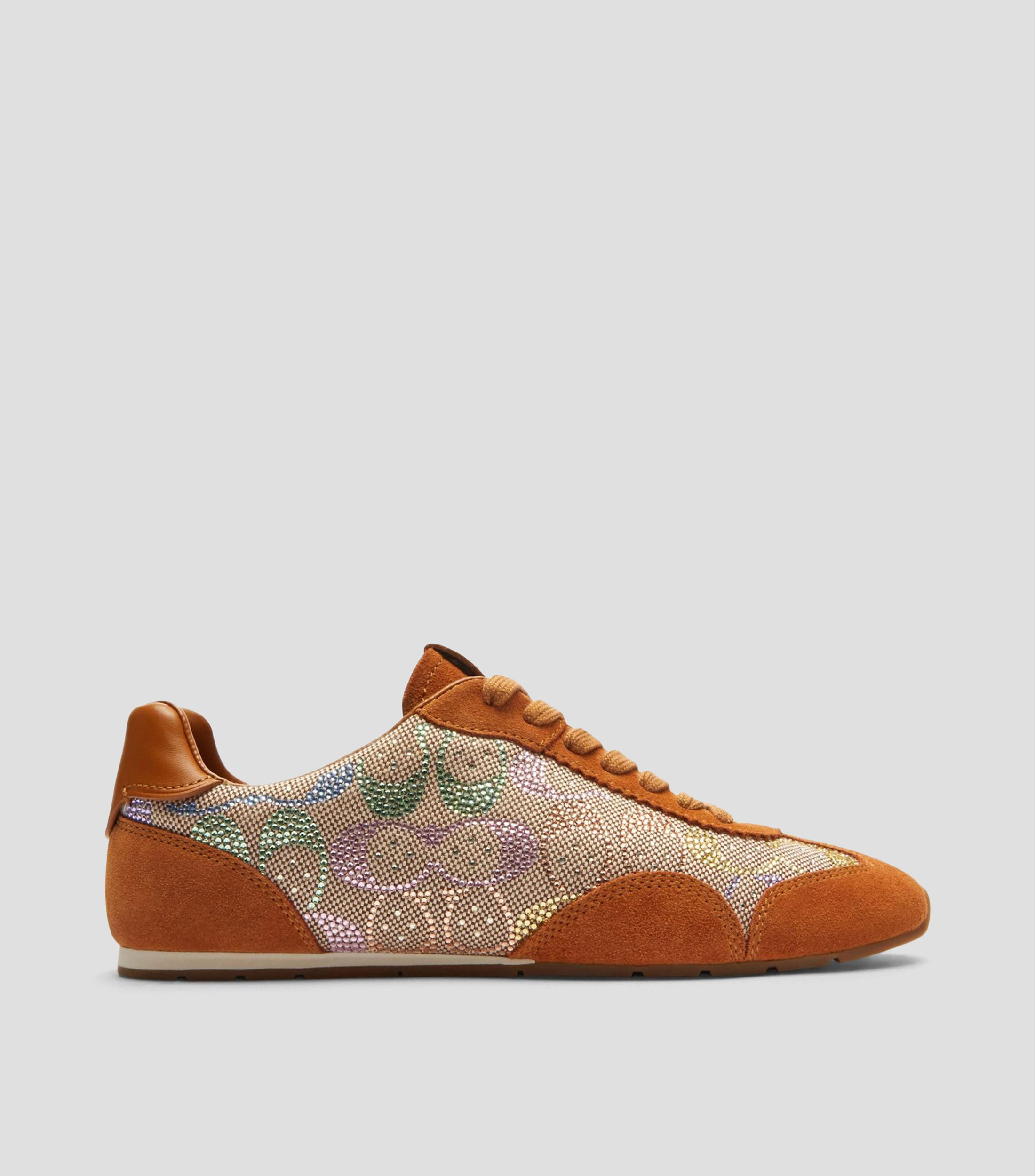 Tenis casuales Flat monogram en piel Mujer
