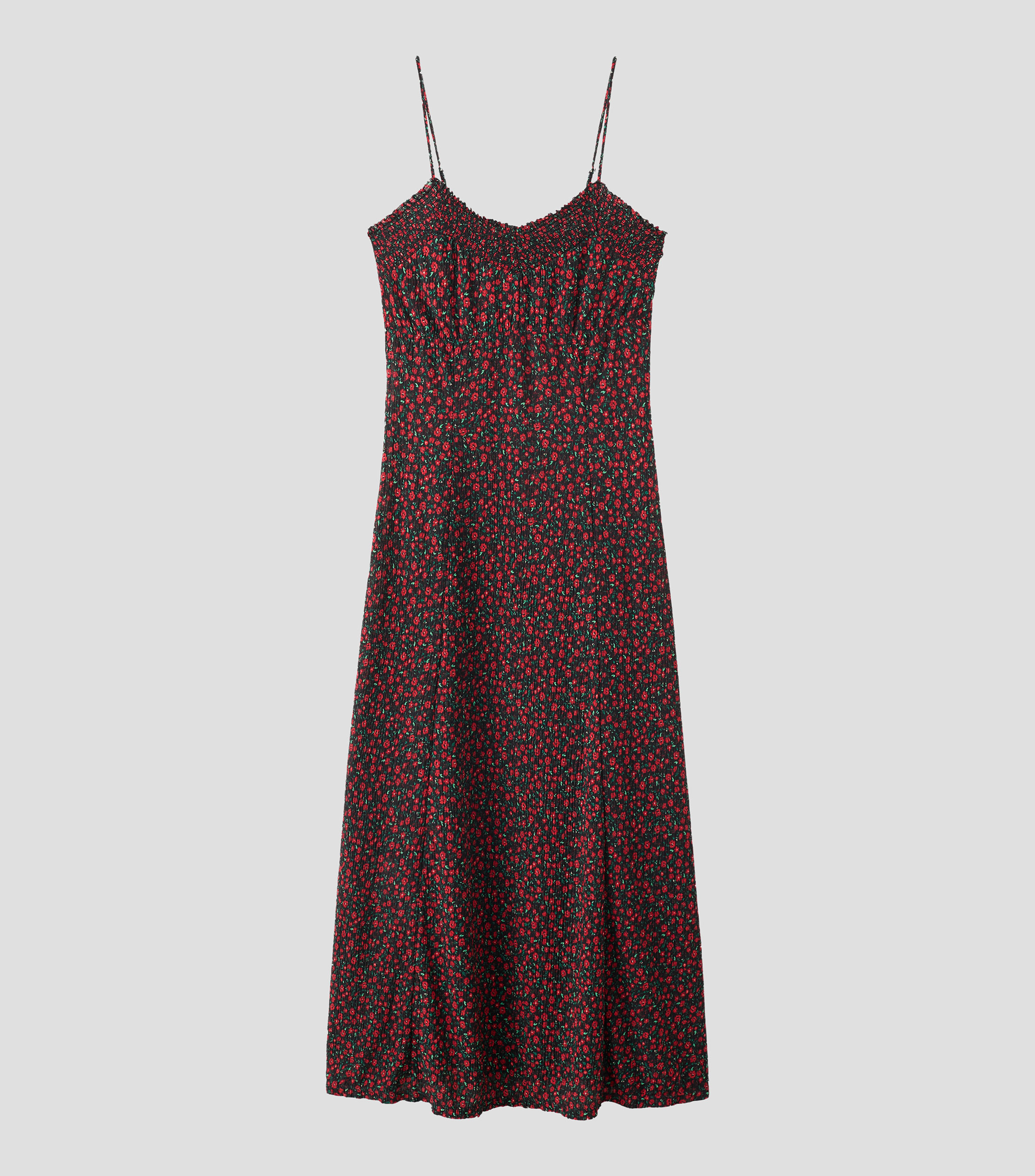 Vestido largo estampado Mujer
