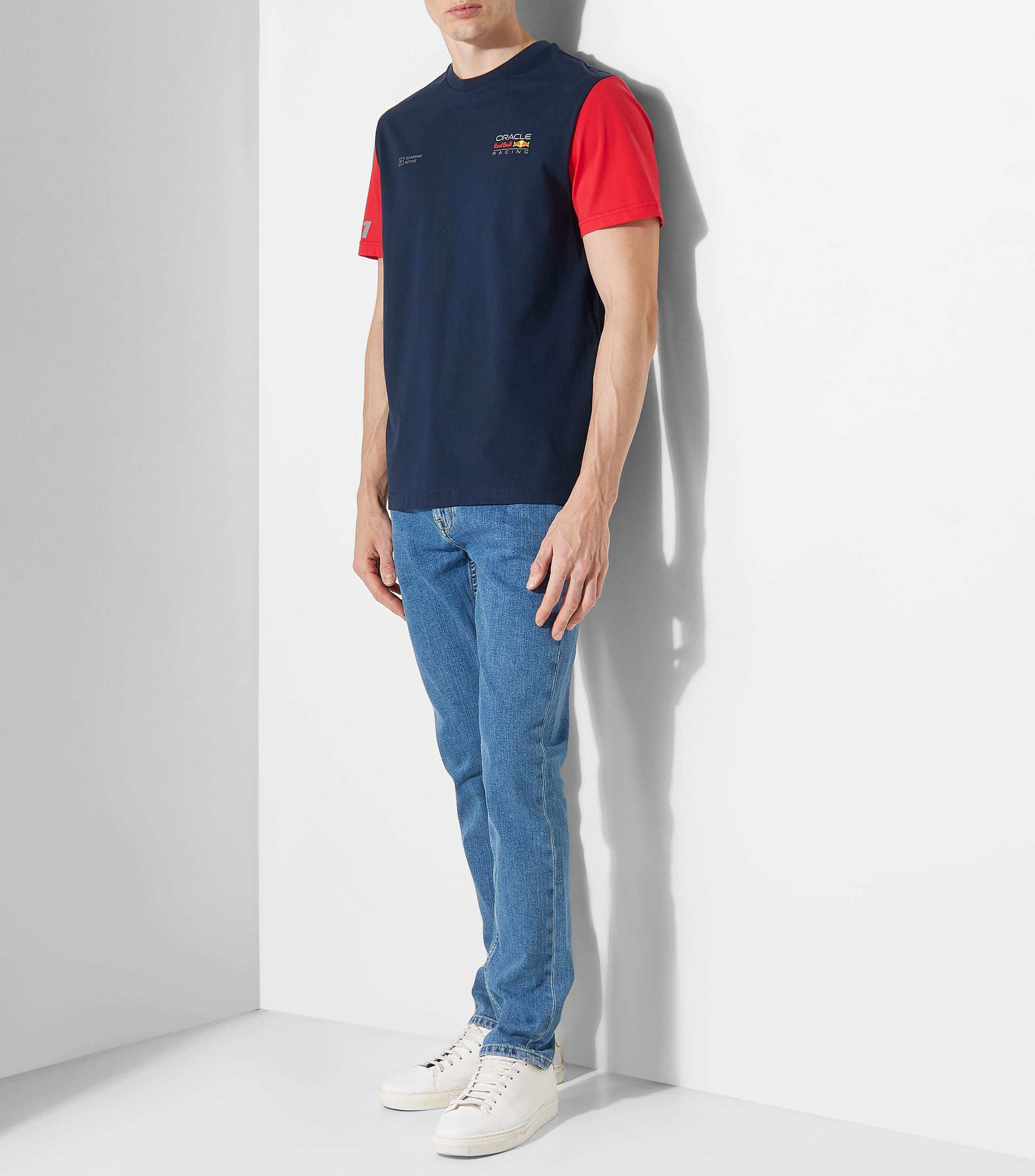 Playera de cuello redondo con manga corta Red Bull Racing Oracle Hombre