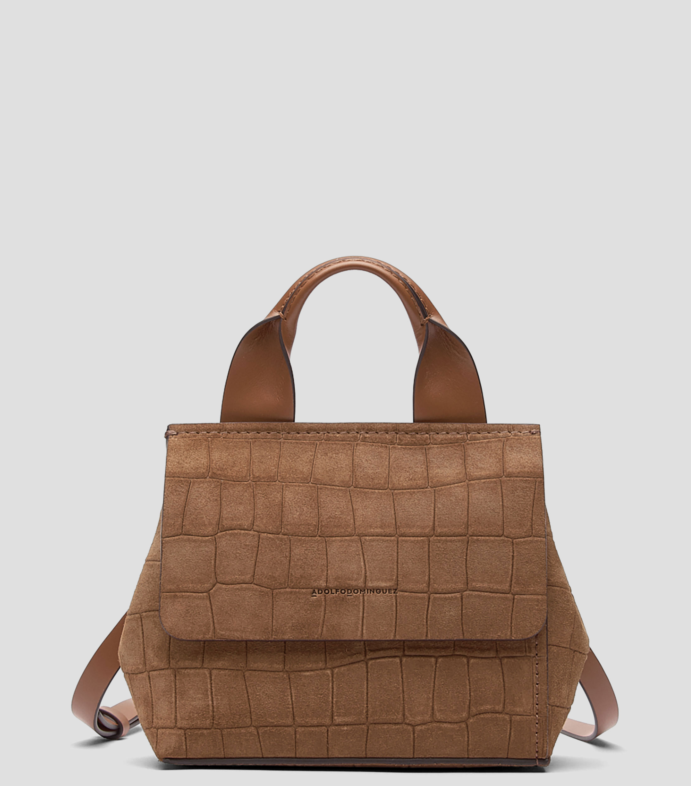 Bolsa crossbody en piel mini city liso Mujer