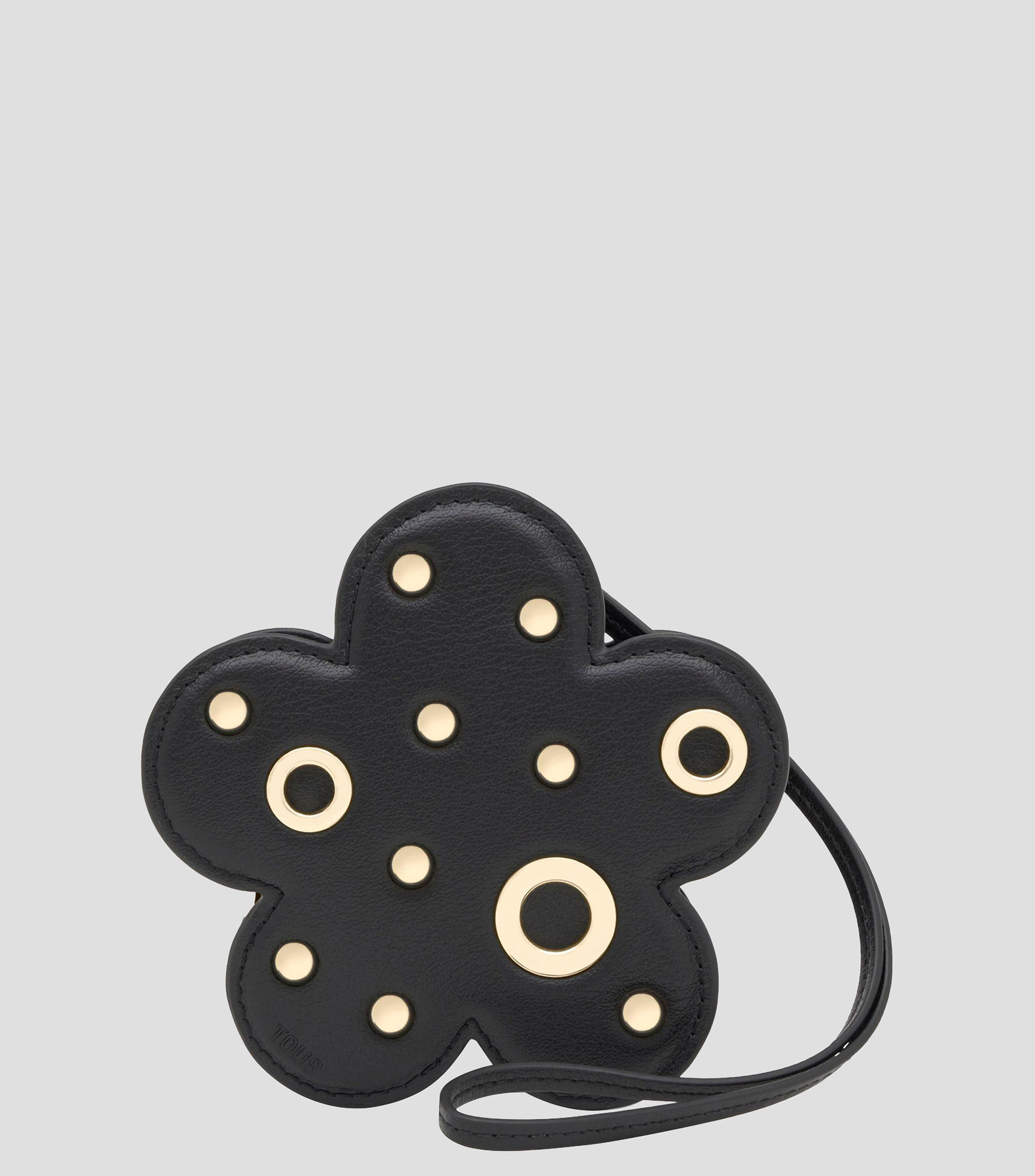 Monedero negro Motifs Daisy Studs Mujer