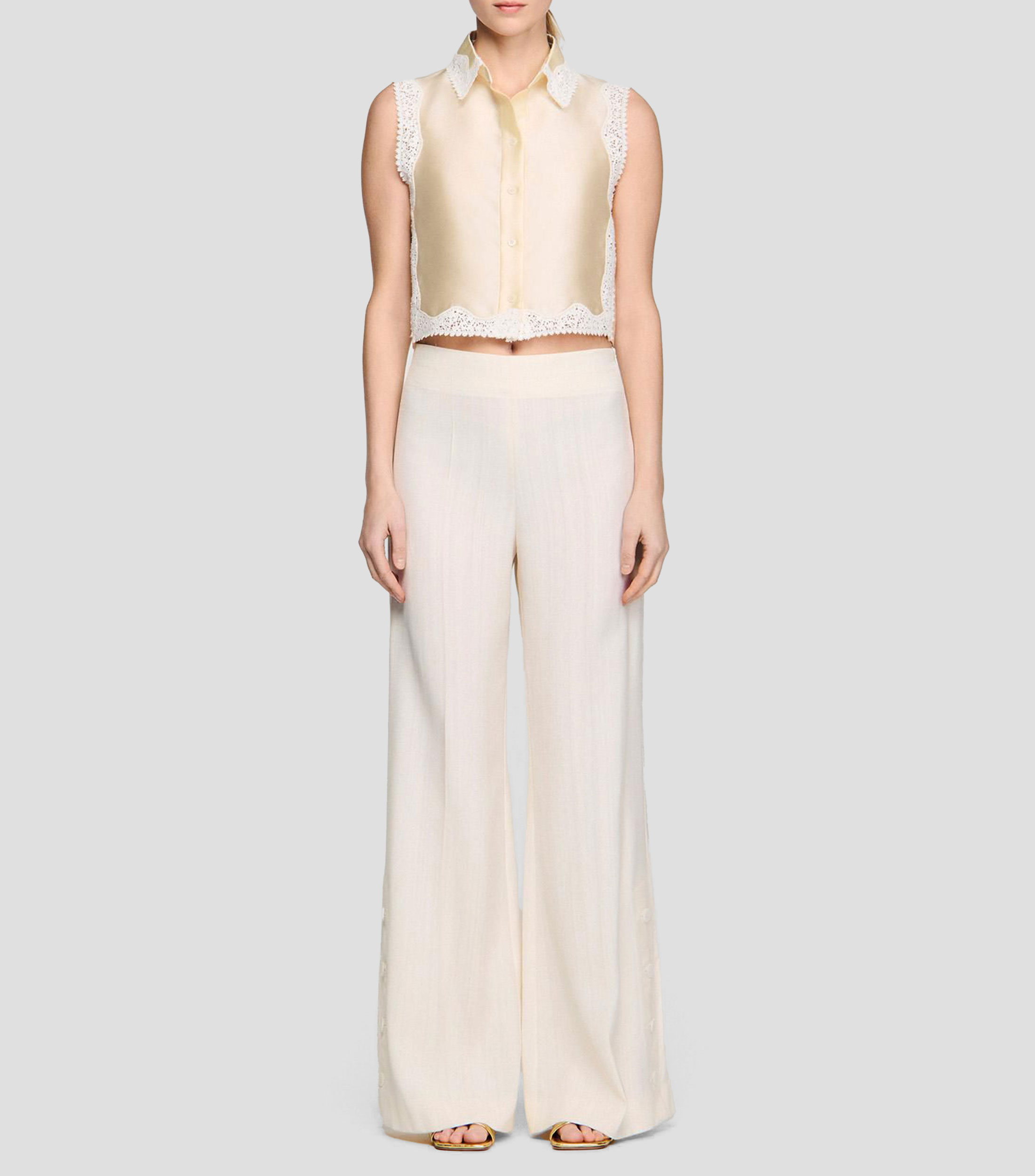 Pantalón liso Mujer