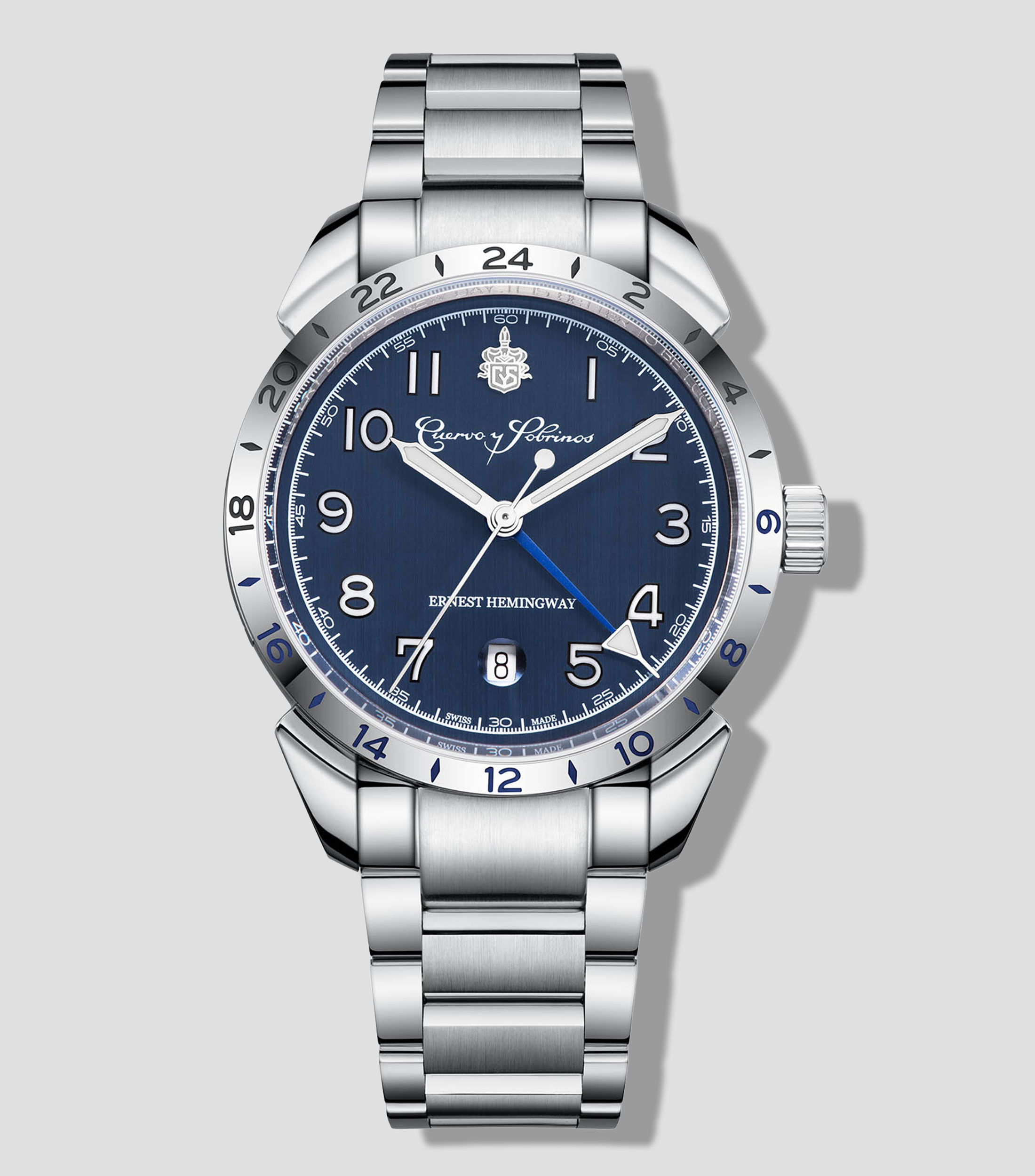 Reloj para Hombre Historiador Hemingway casual plateado