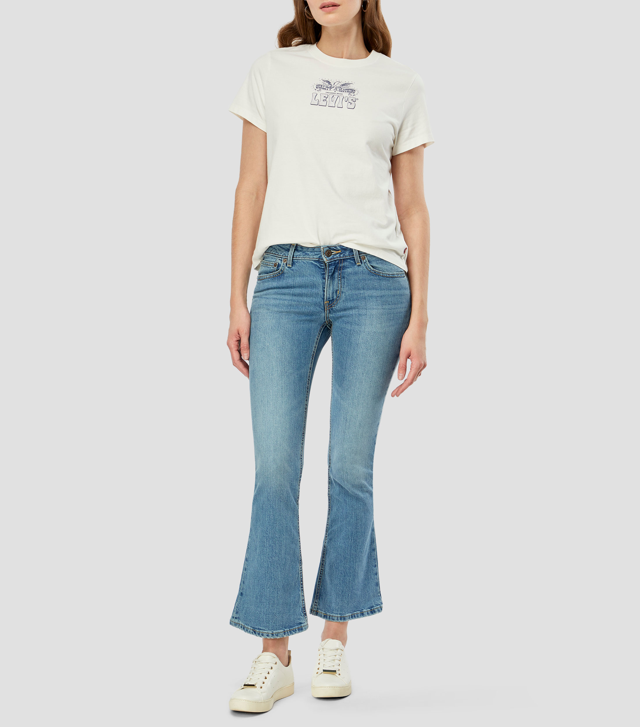 Playera cuello redondo manga corta lisa Mujer