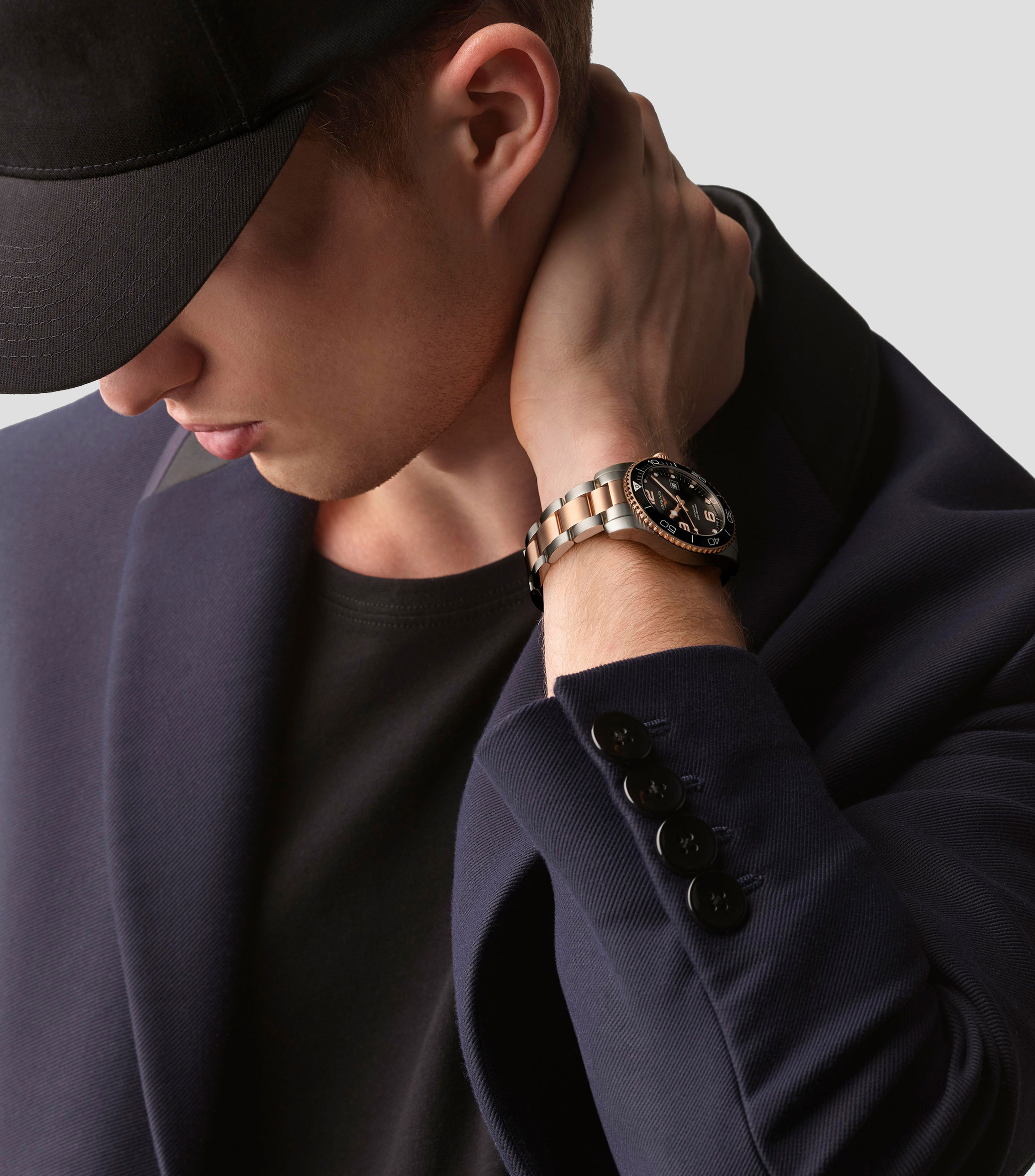 Reloj para Hombre Hydroconquest casual plateado, negro, dorado