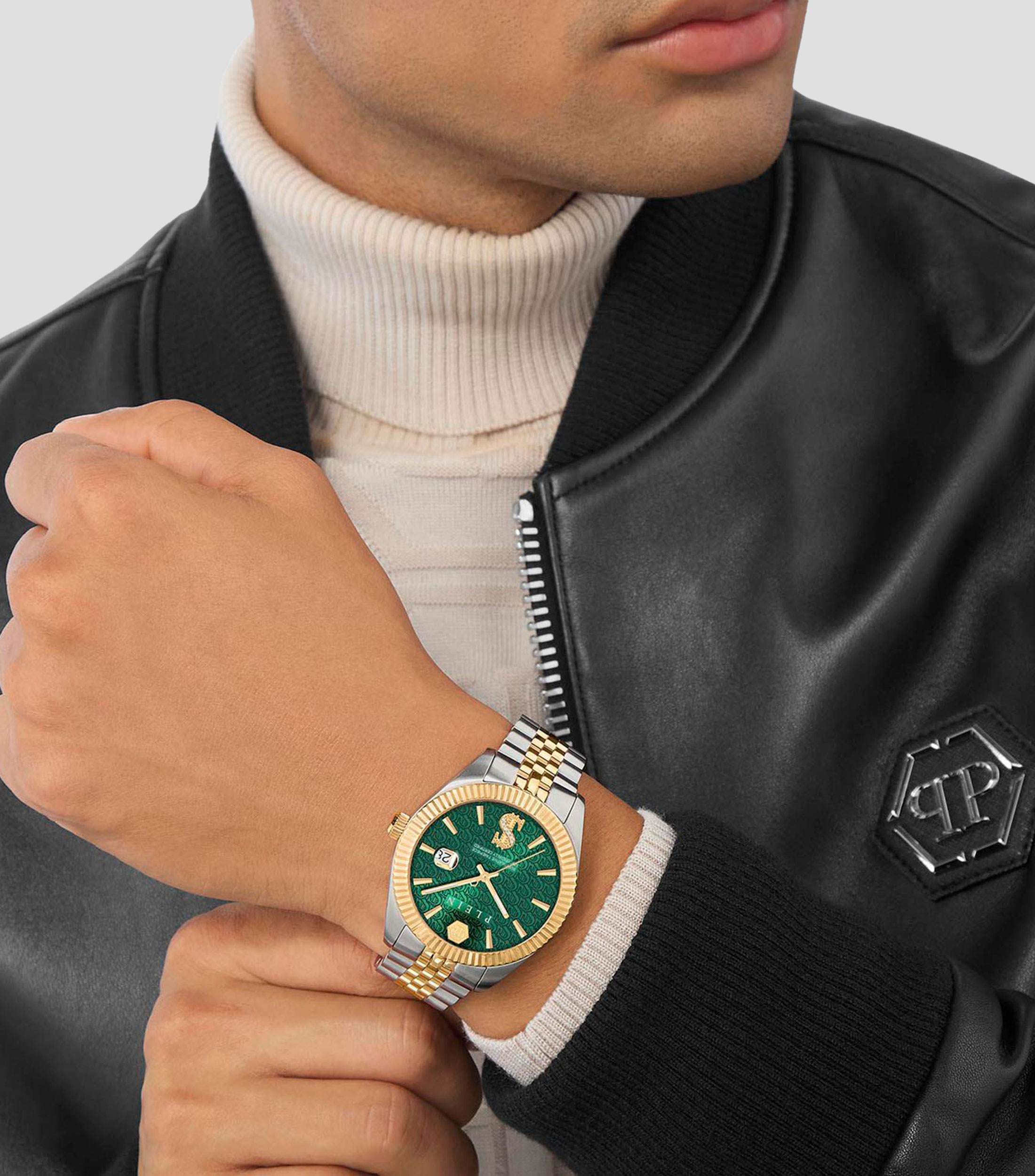 Reloj para hombre Date Superlative Casual, Plateado, Dorado