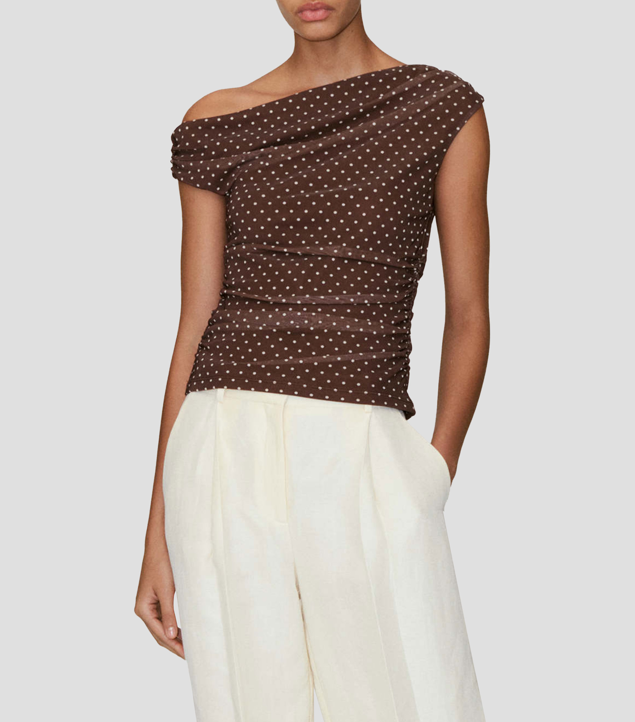 Blusa Polkadots manga corta Mujer