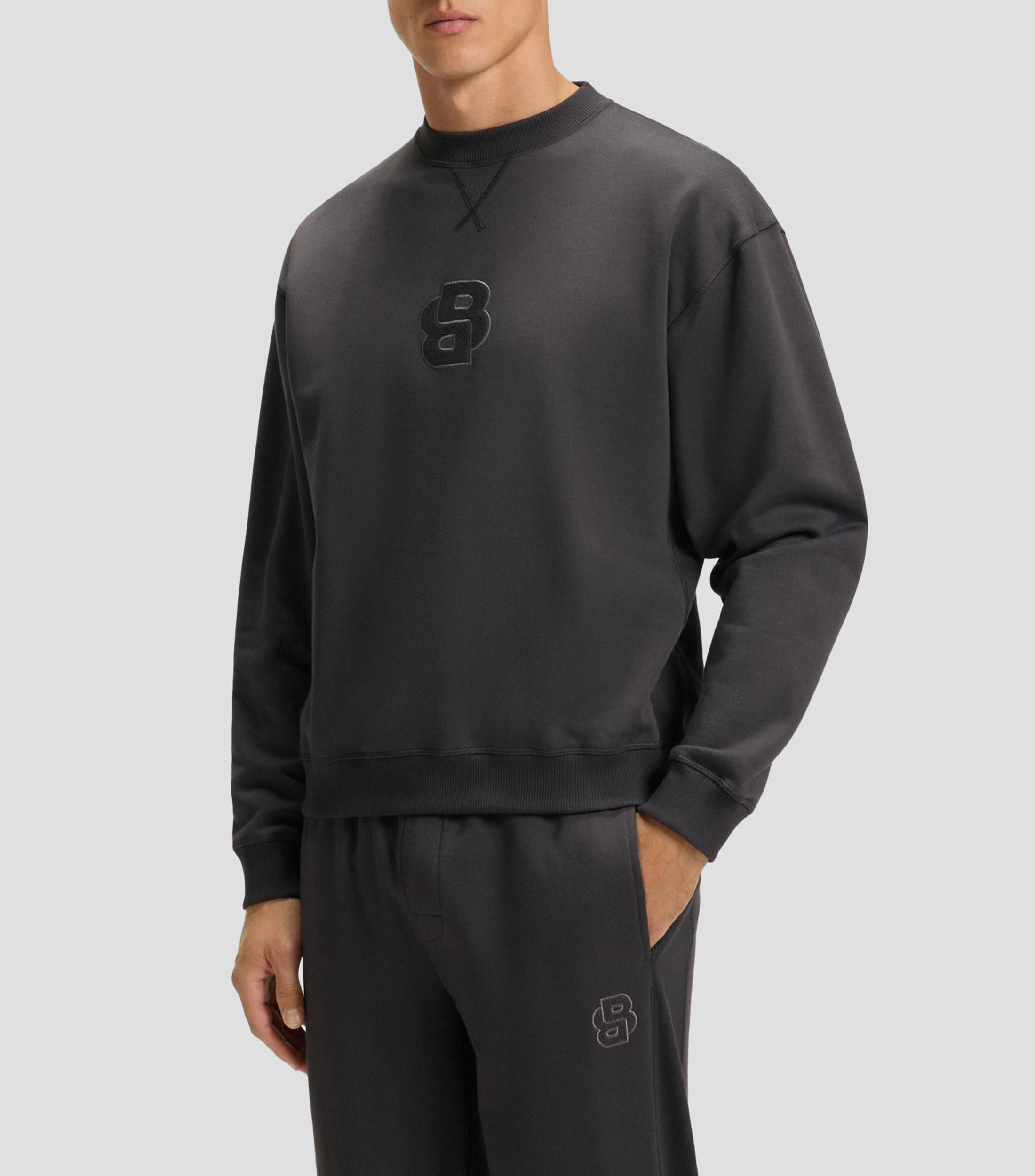 Sudadera de felpa de algodón con monograma Double B Hombre