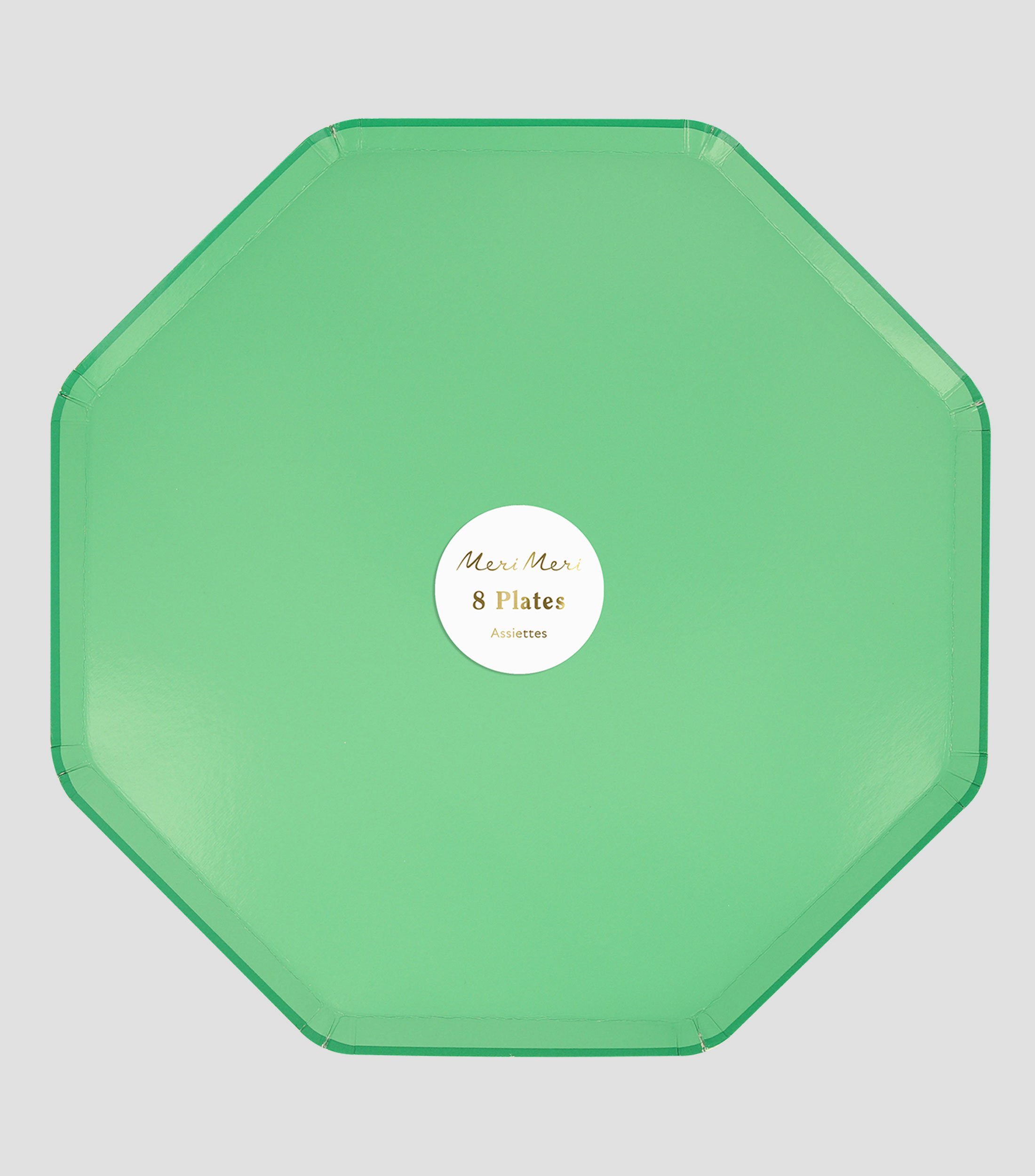 Platos verde esmeralda