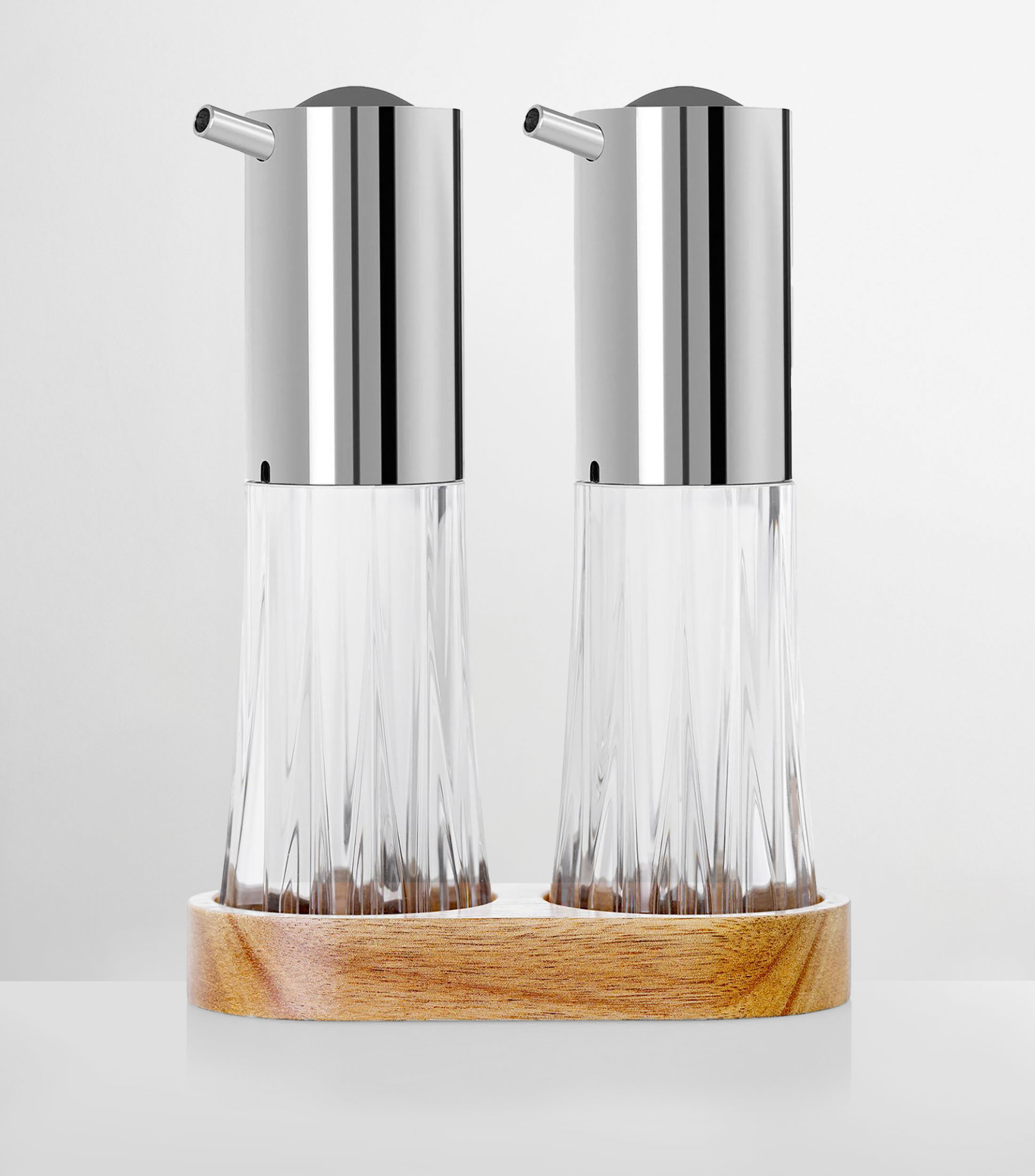 Set Dispensadores Menage Aceite y Vinagre con Base