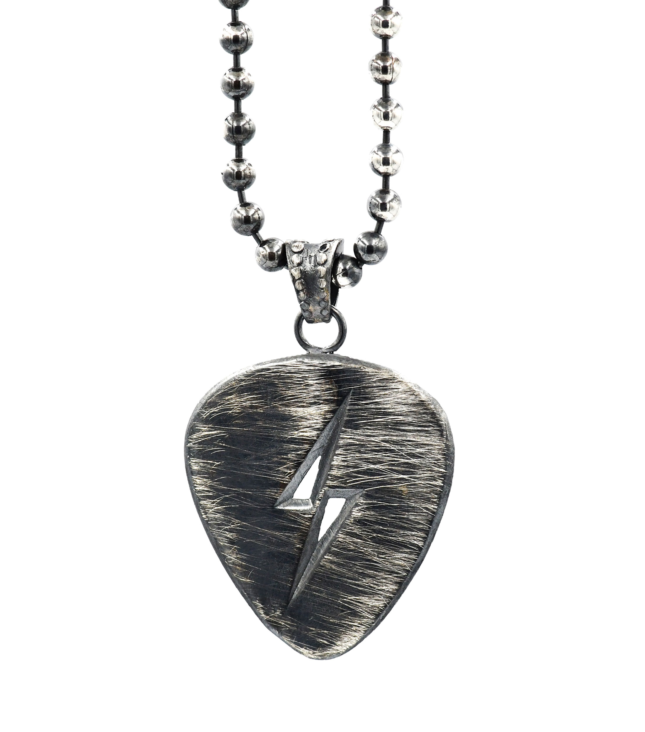 Dije plumilla de guitarra con cadena Hombre