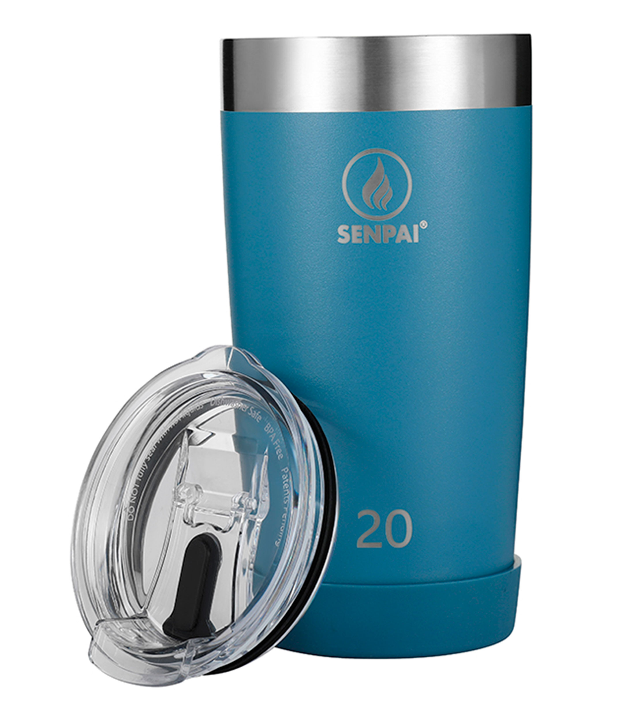 Vaso con tapa cobalto 600 ml