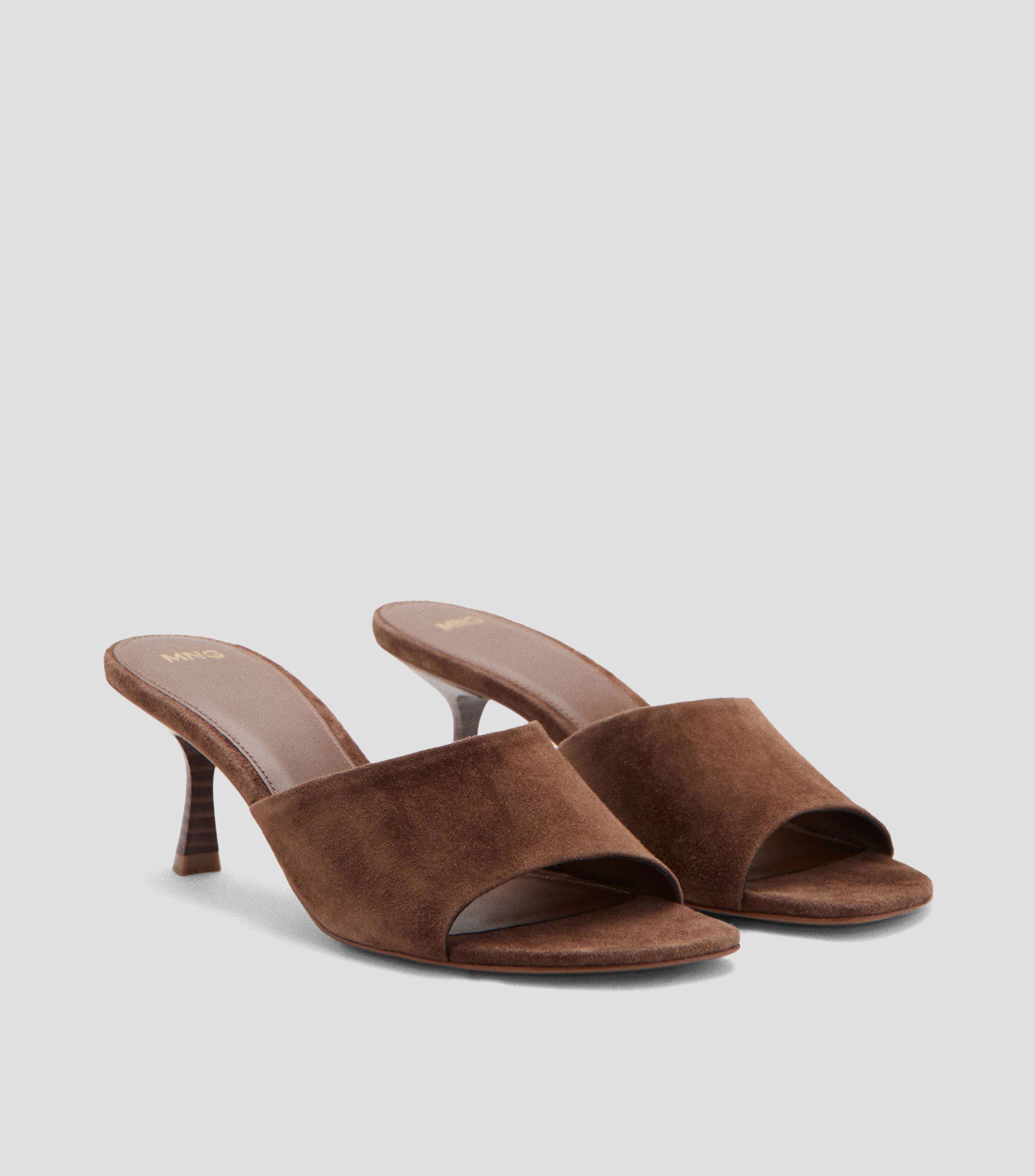 Sandalias con tacón medio y delgado Mujer