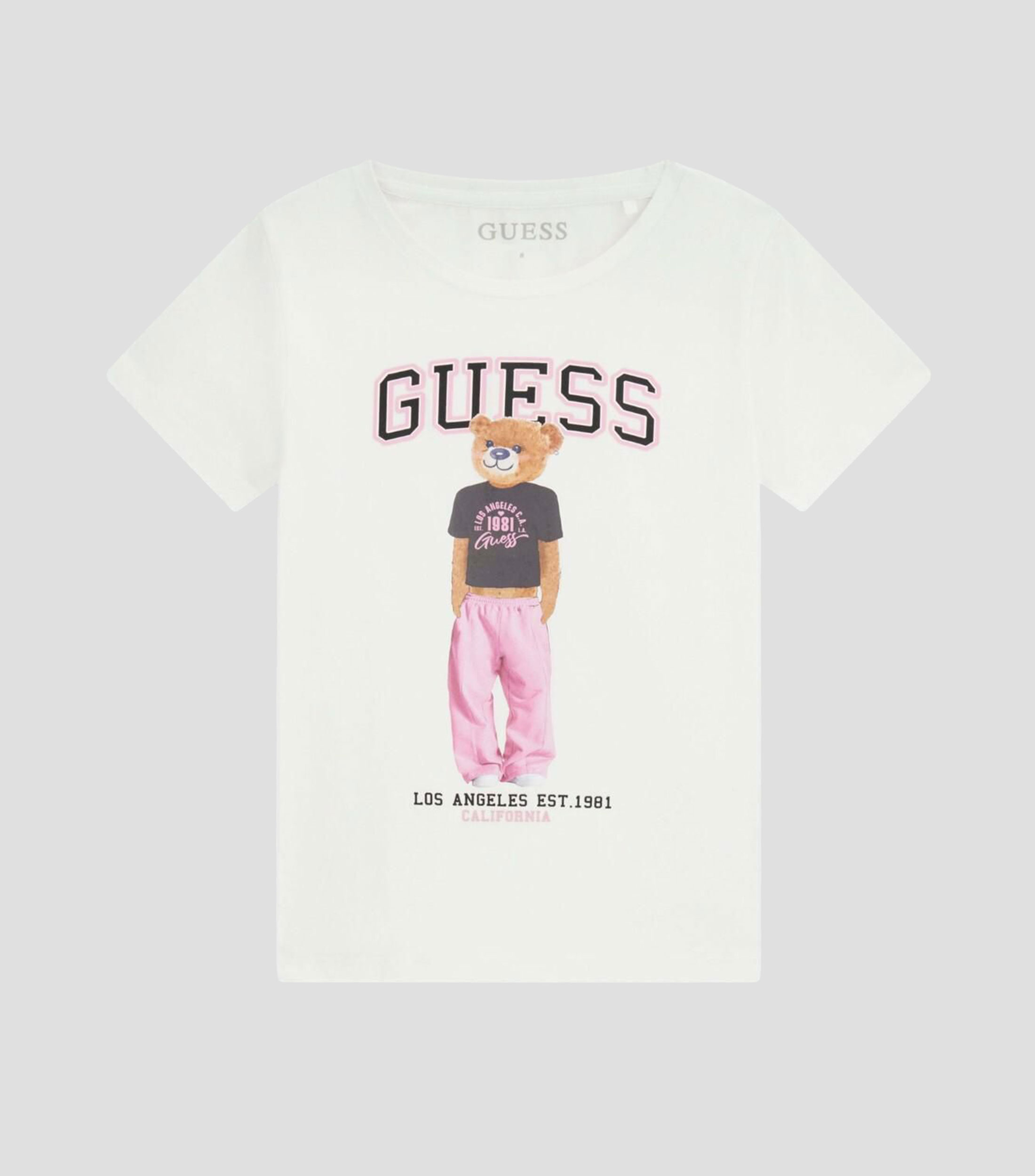 Playera cuello redondo manga corta estampada Niña