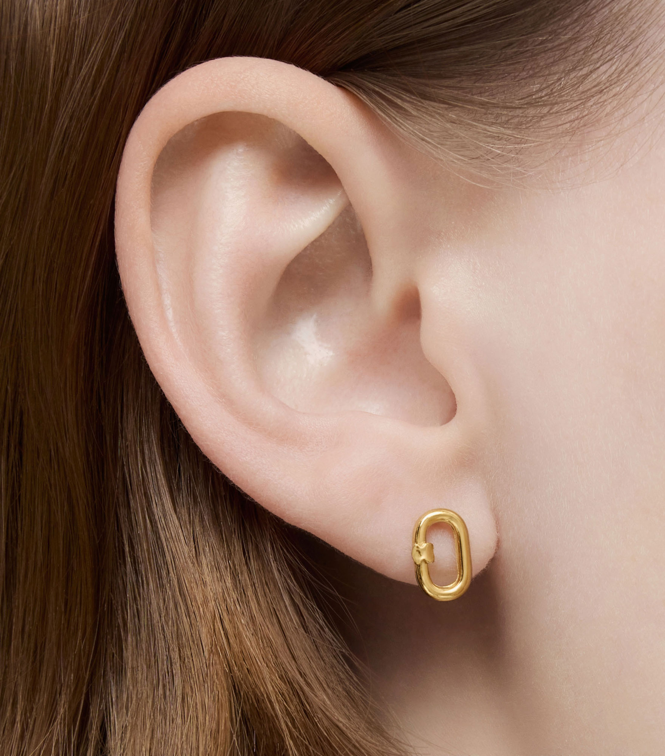 Aretes en oro de 18 kilates Color Pills Mujer