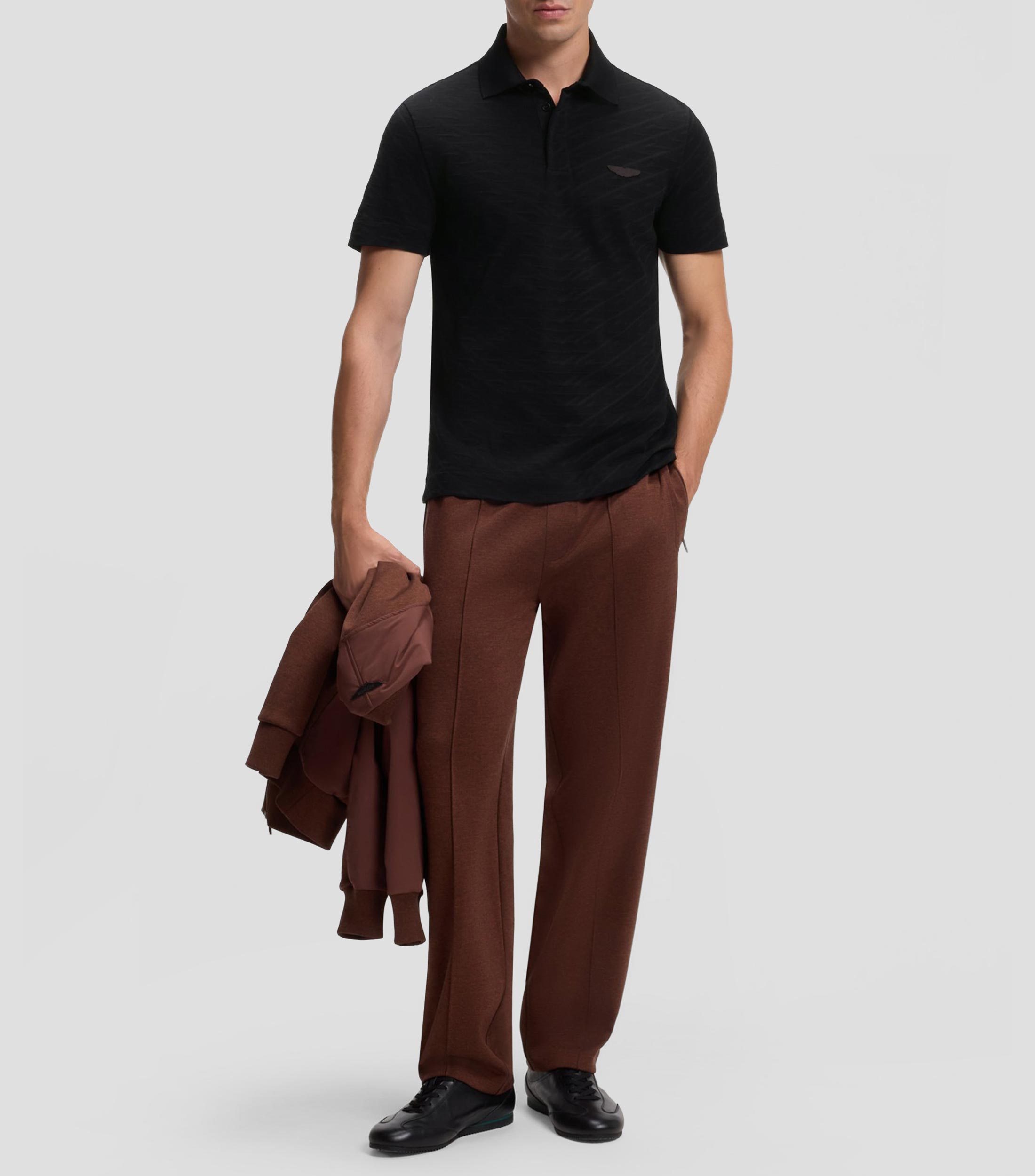 BOSS x ASTON MARTIN polo en jacquard de algodón mercerizado Hombre