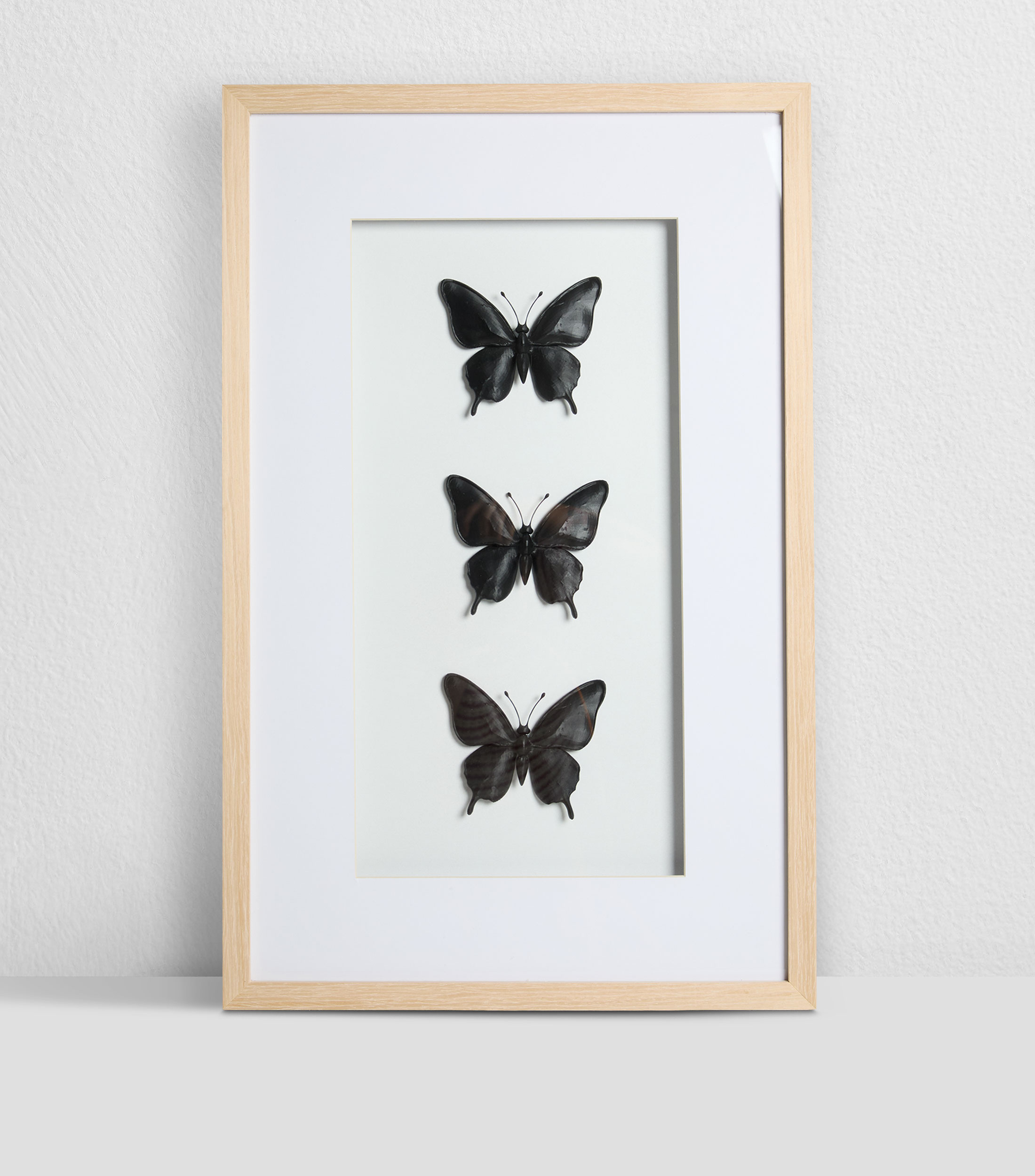 Cuadro decorativo Mariposas Negras en madera