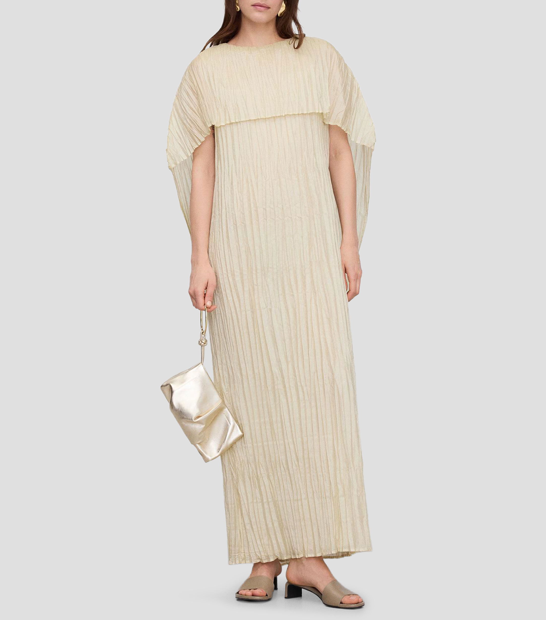Vestido largo liso Mujer