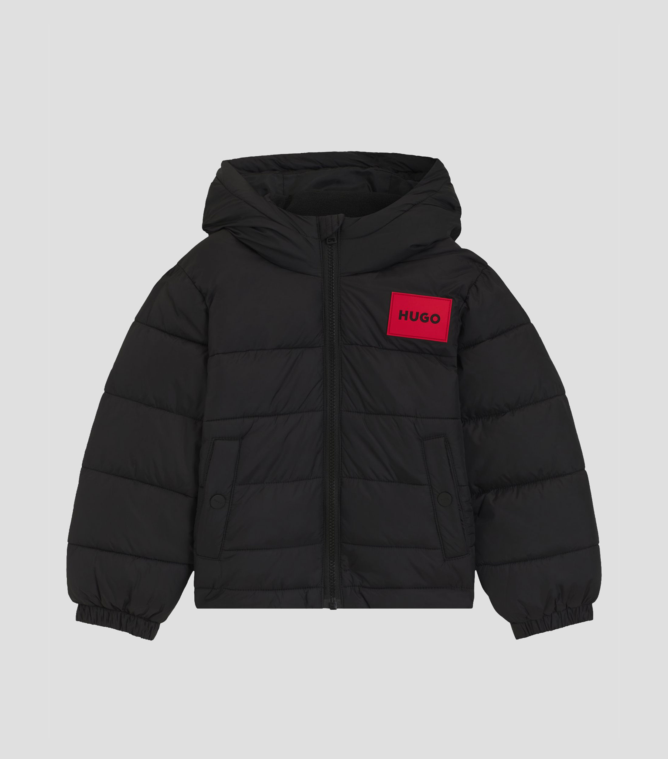 Chamarra con capucha impermeable con insignia del logotipo Niño