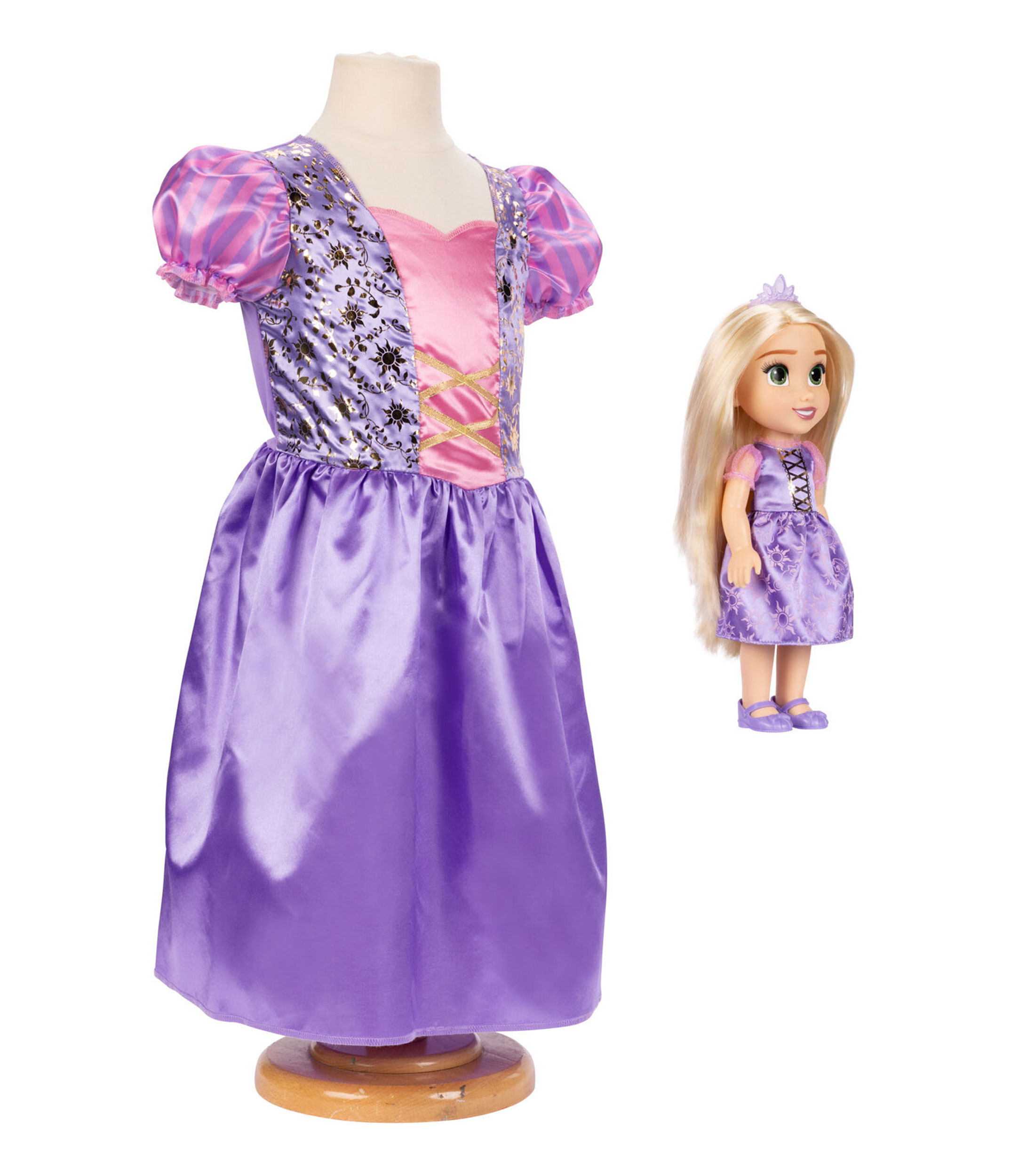 Muñeca, Disney Princess - Rapunzel y Vestido para Niña