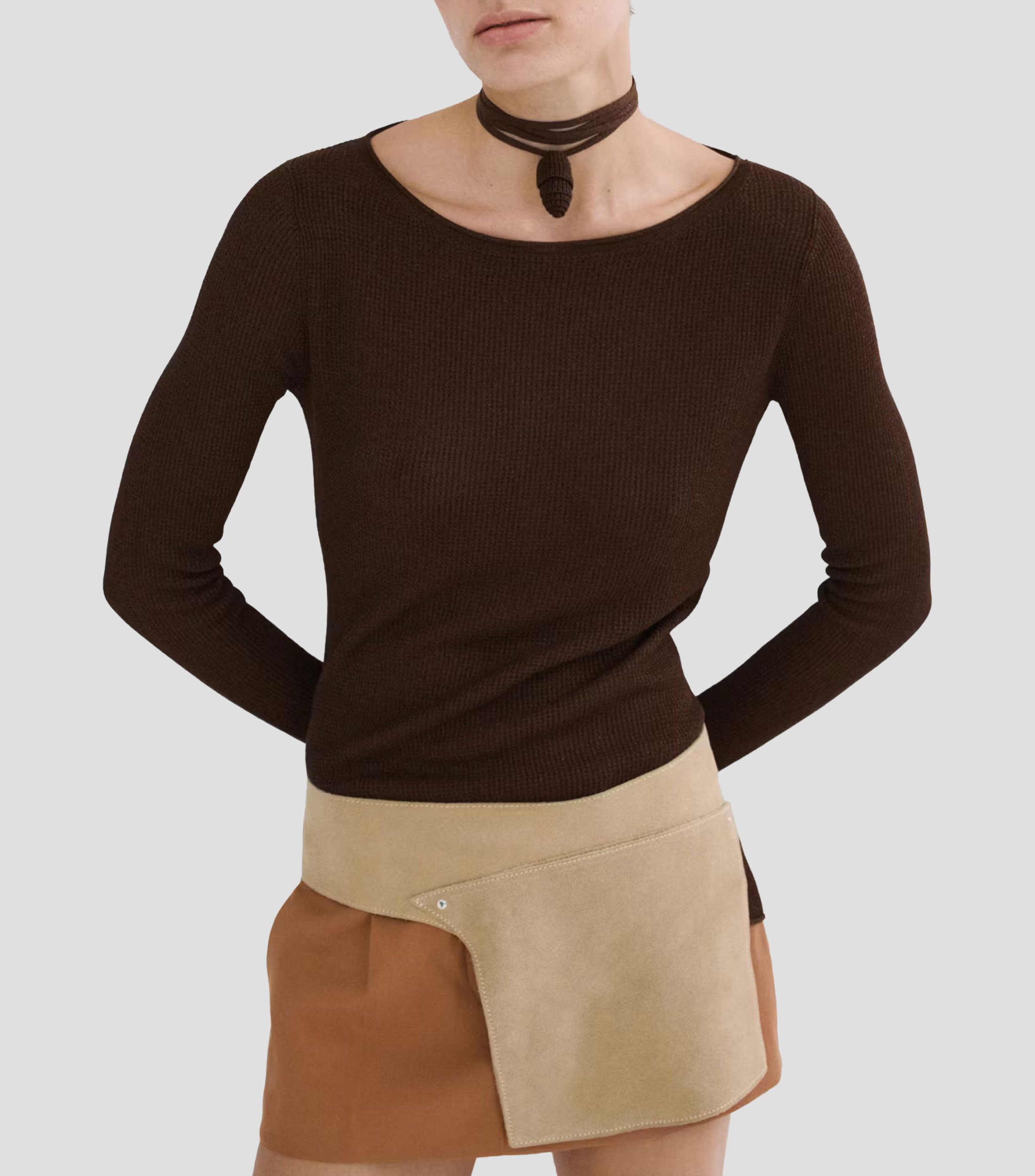 Suéter cuello barco Mujer