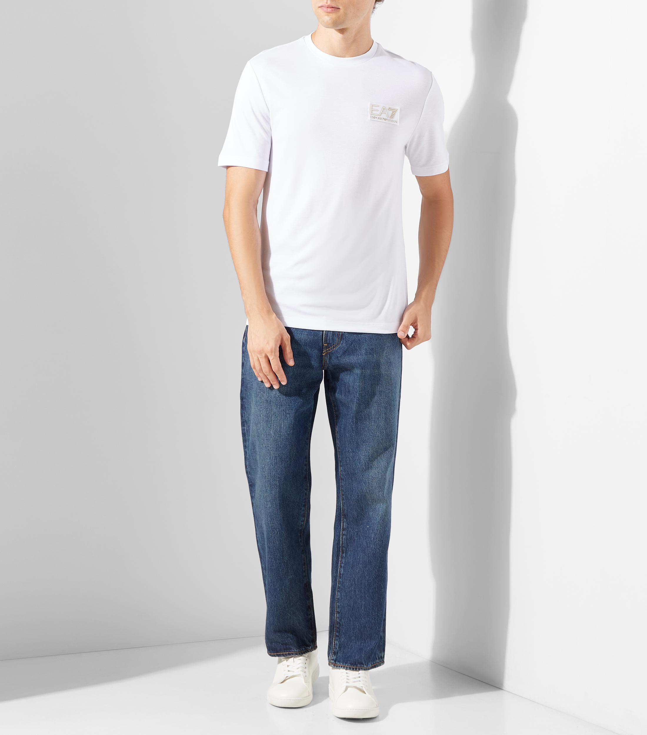 Playera cuello redondo manga corta lisa Hombre