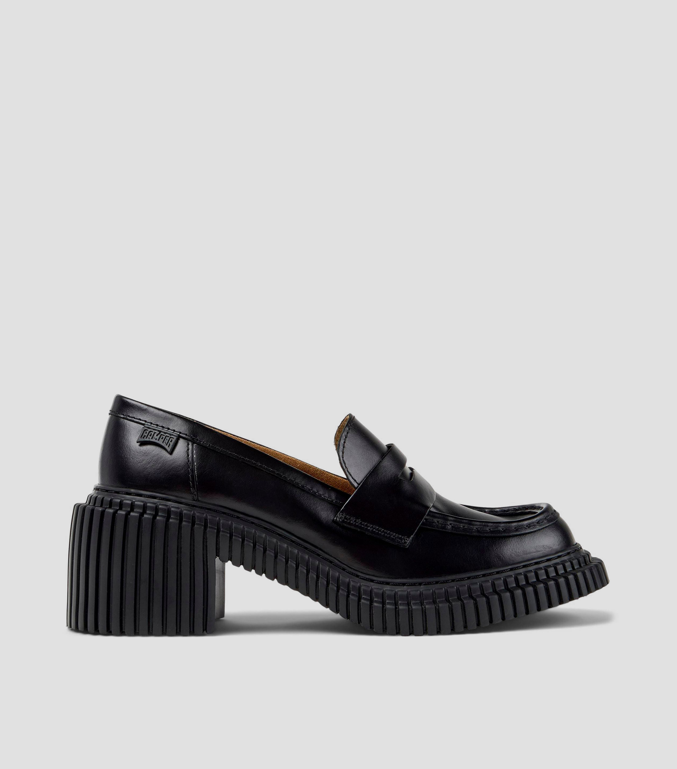 Mocasines con Tacon Ancho Mujer