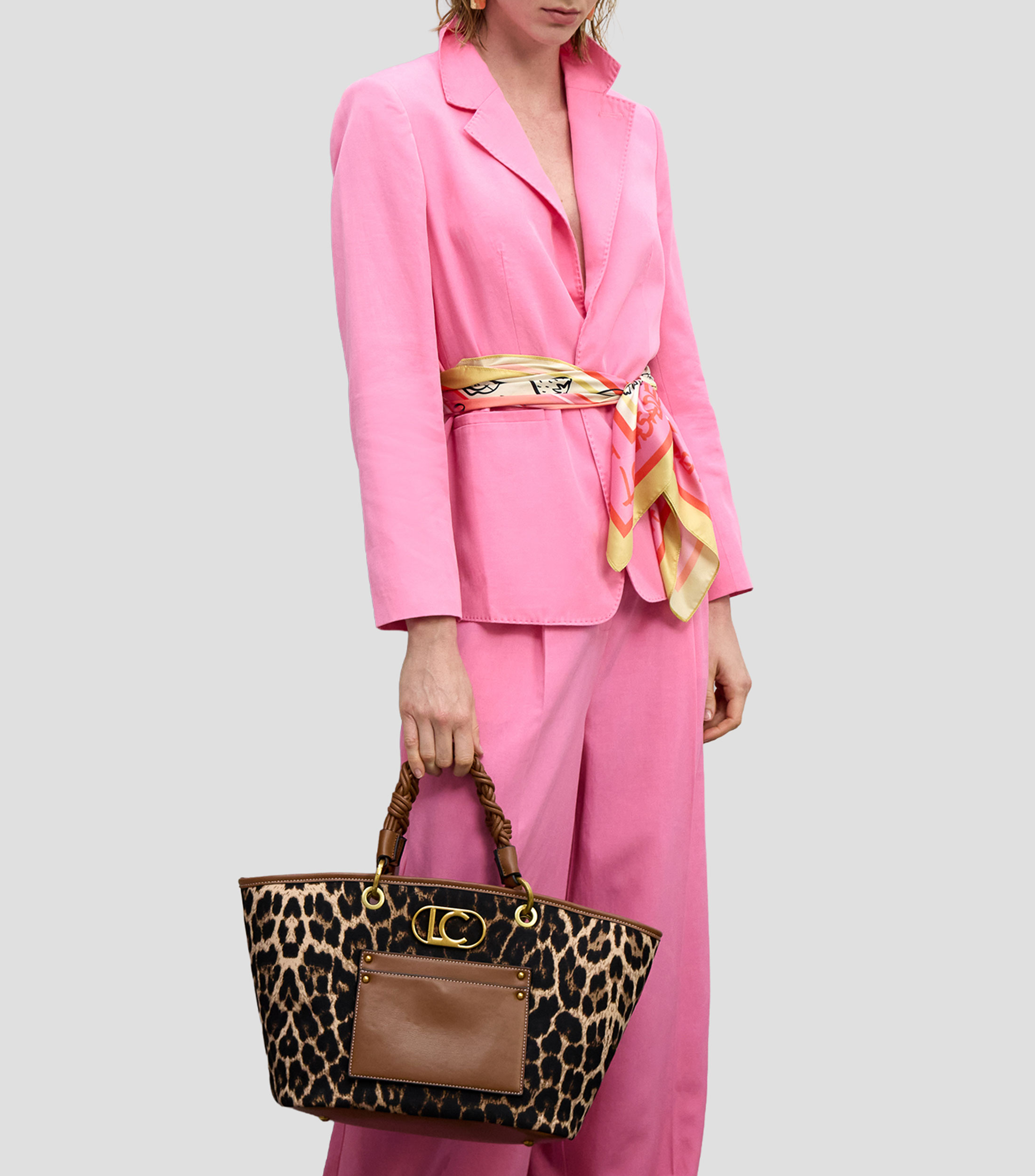 Bolsa tote multicolor animalprint Mujer