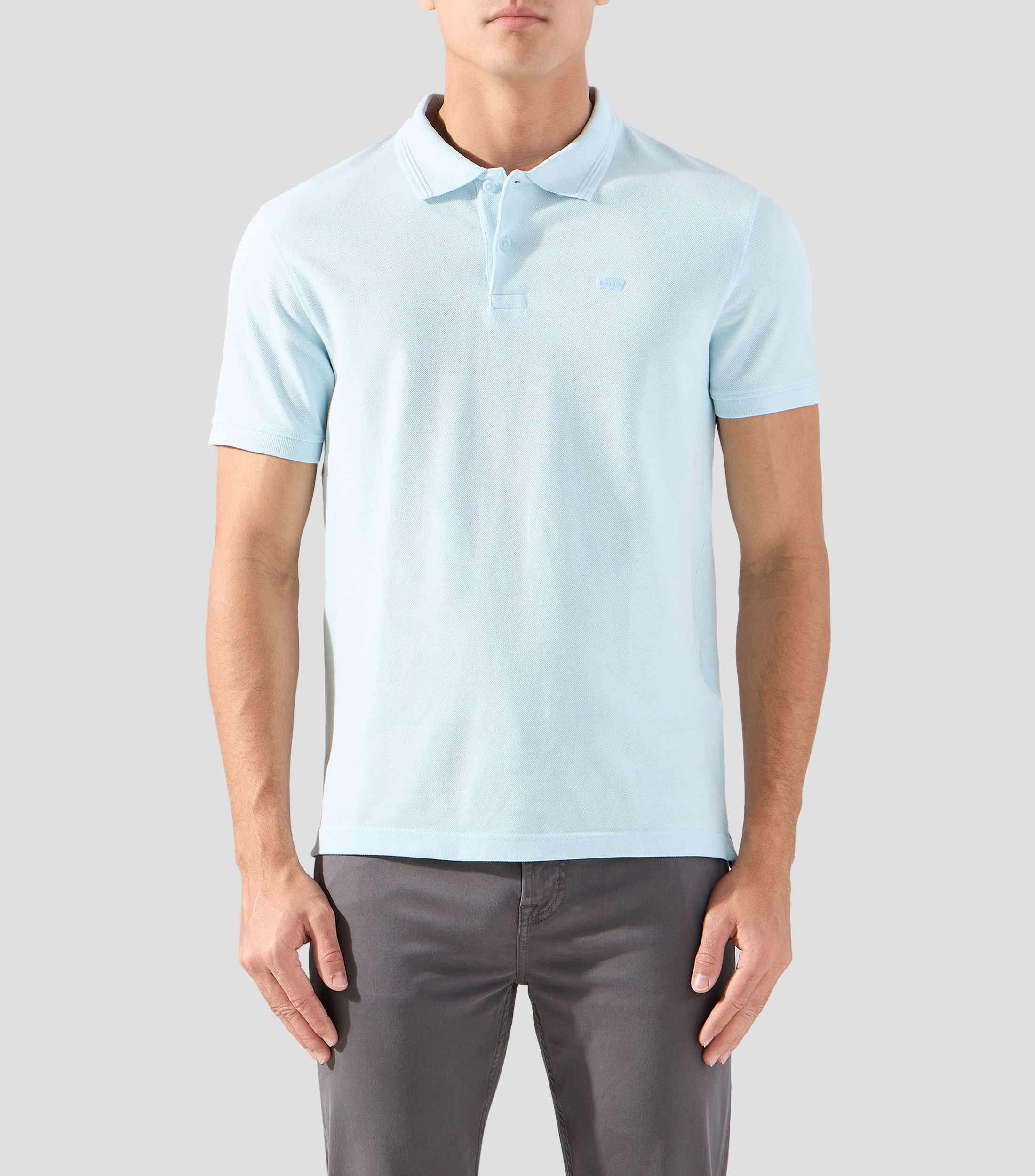 Playera tipo polo manga corta lisa Hombre