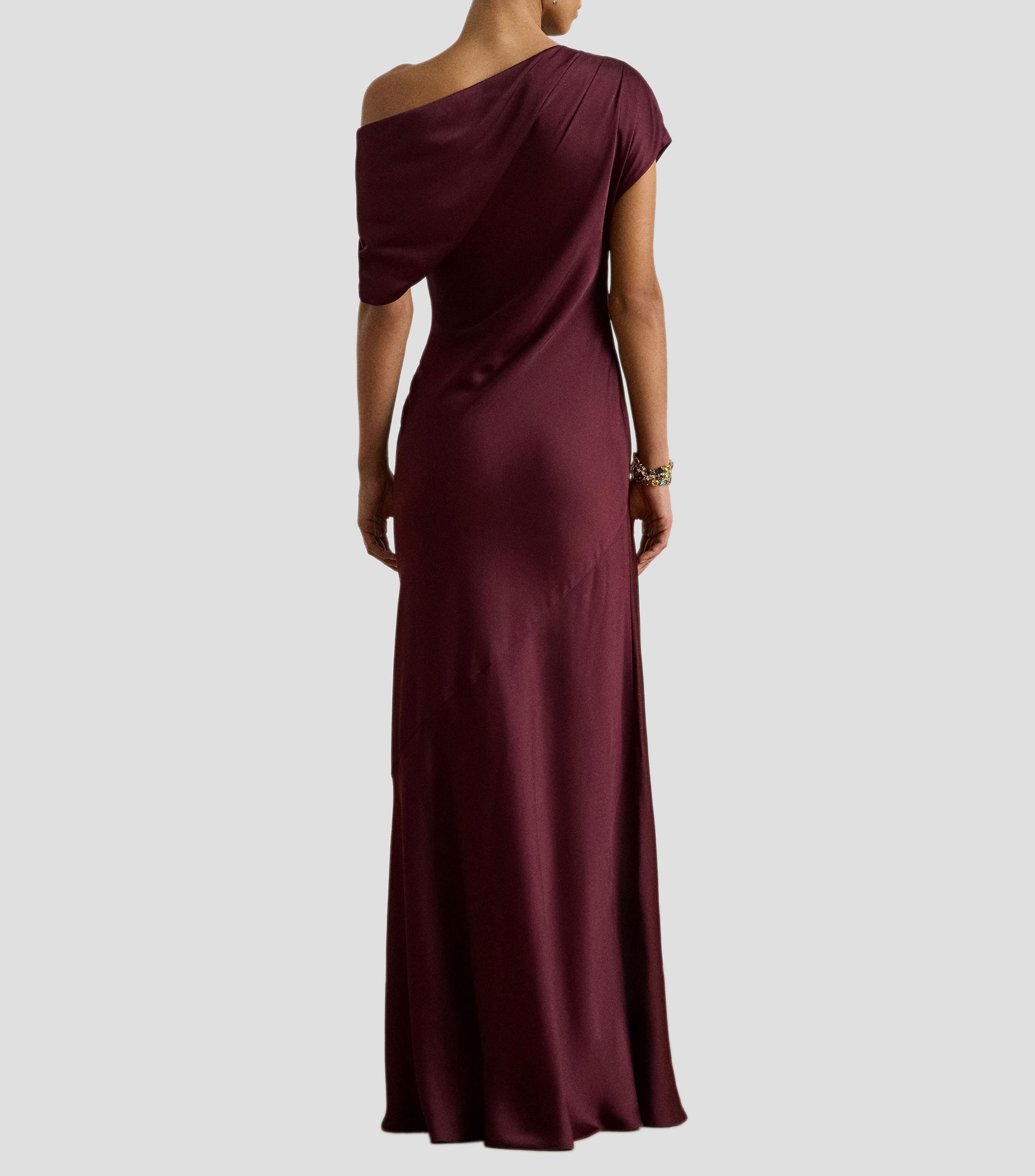 Vestido de fiesta maxi liso Mujer