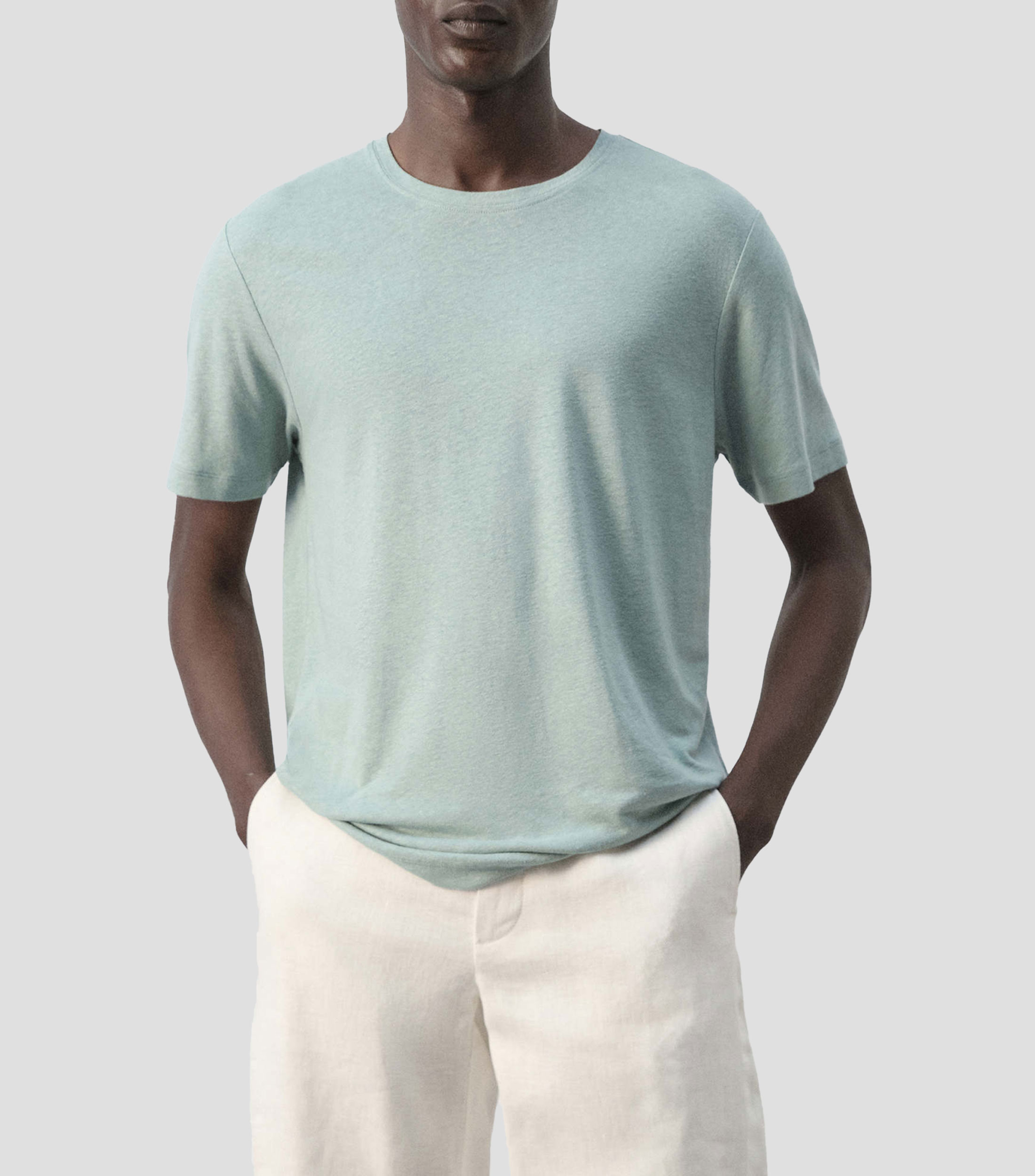 Playera cuello redondo manga corta liso Hombre