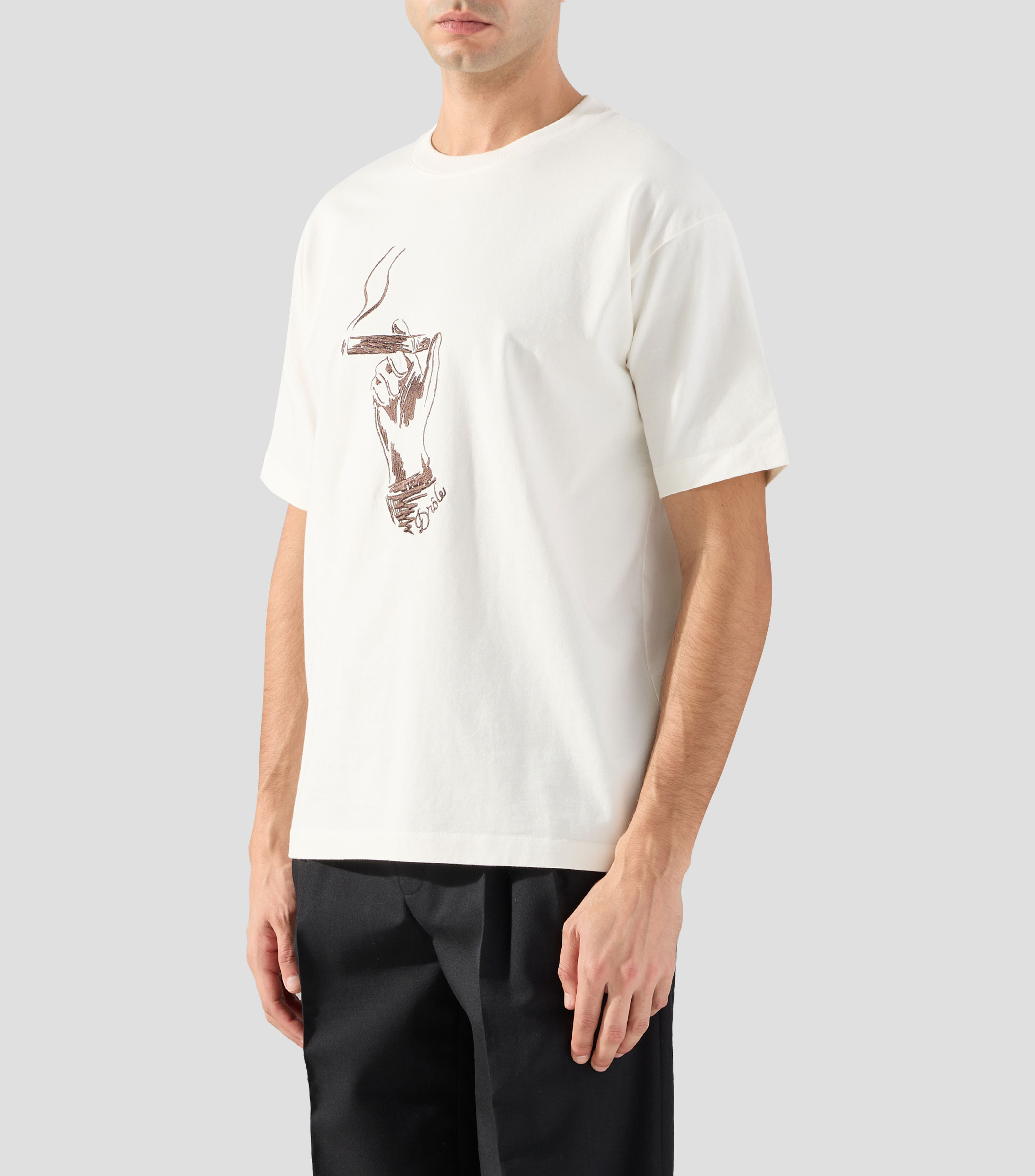 Playera cuello redondo manga corta lisa Hombre