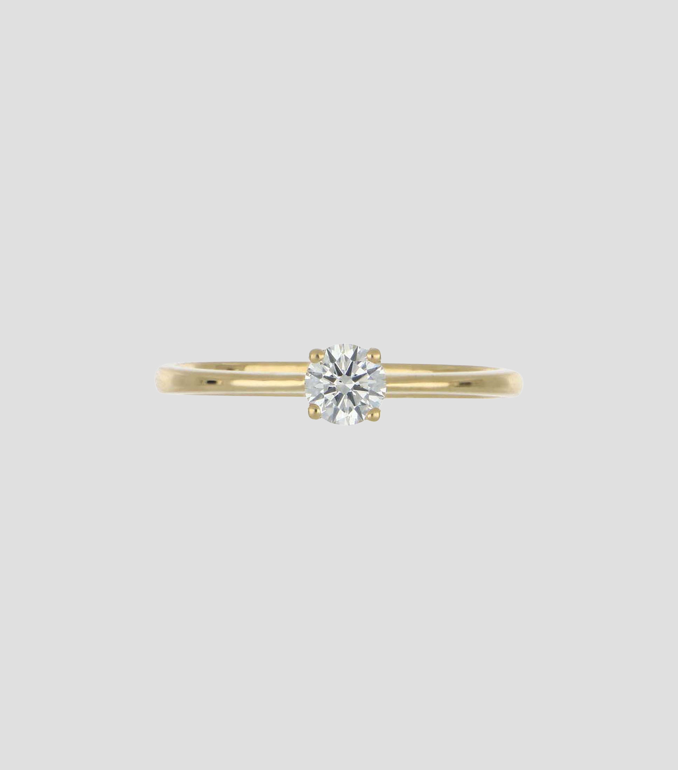 Anillo en Oro de 18 Kilates con Diamante Mujer