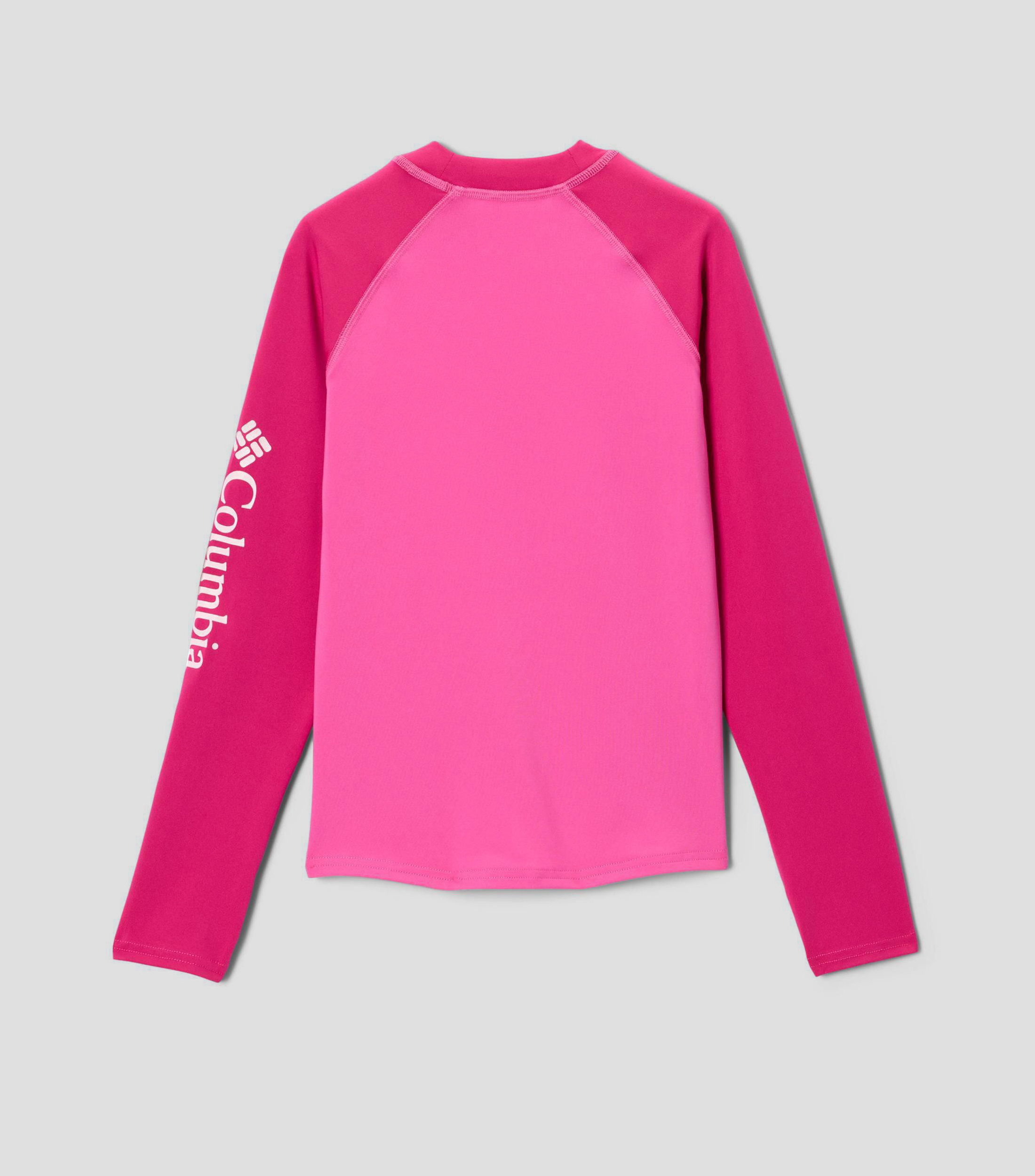 Playera de cuello redondo con manga larga lisa Niña