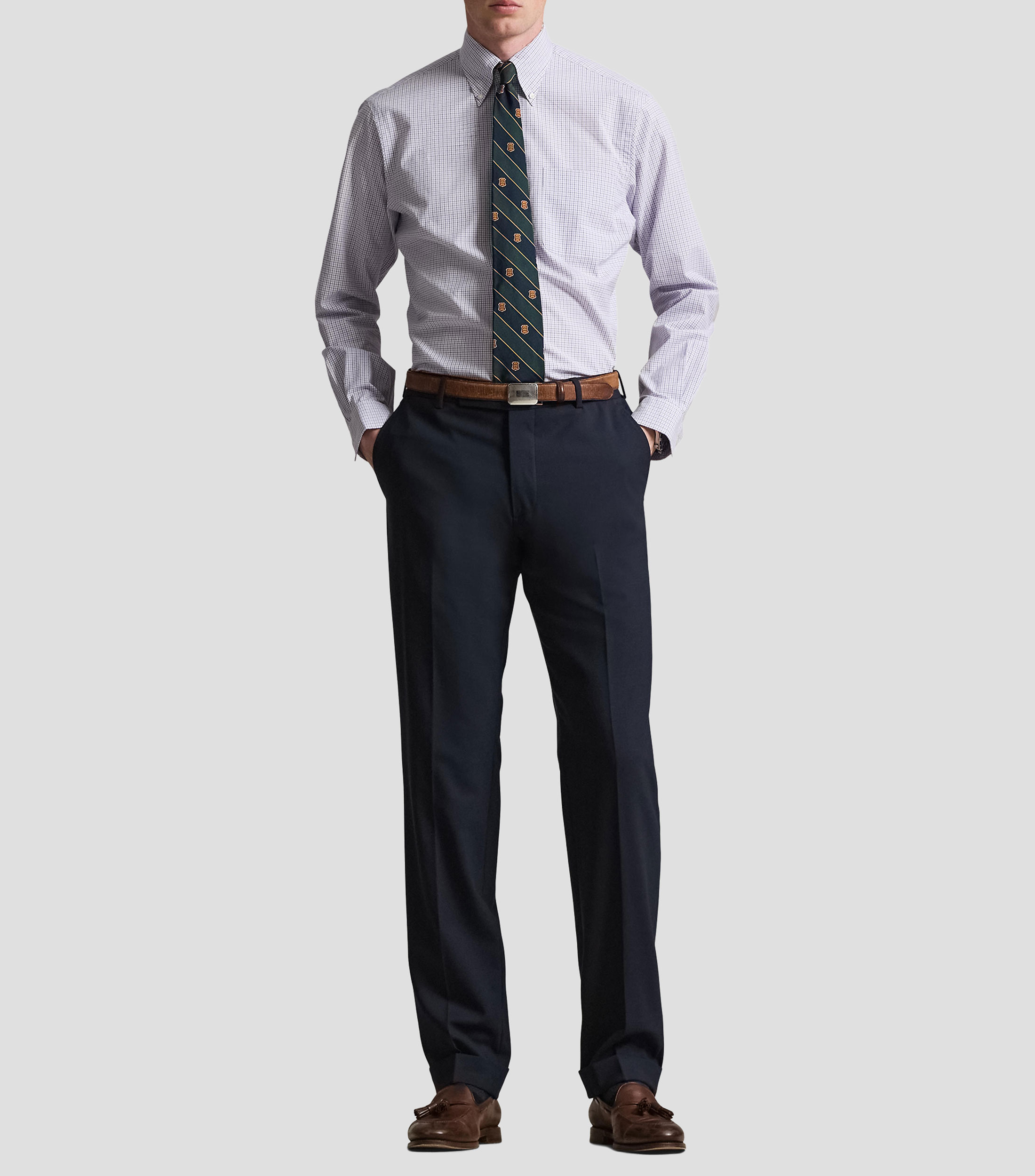 Camisa cuadros manga larga Hombre