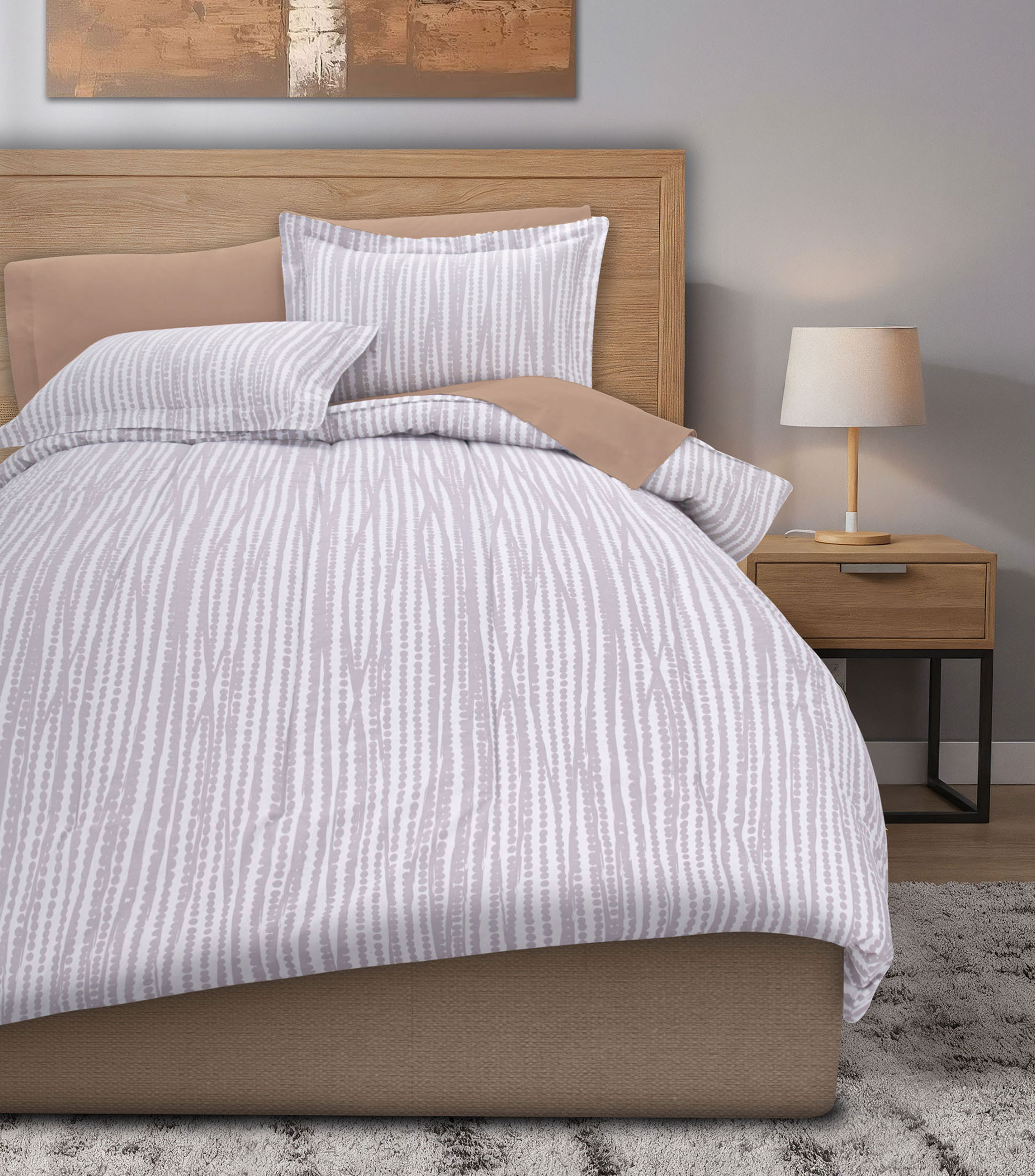 Juego de cama individual en algodón Aruna multicolor